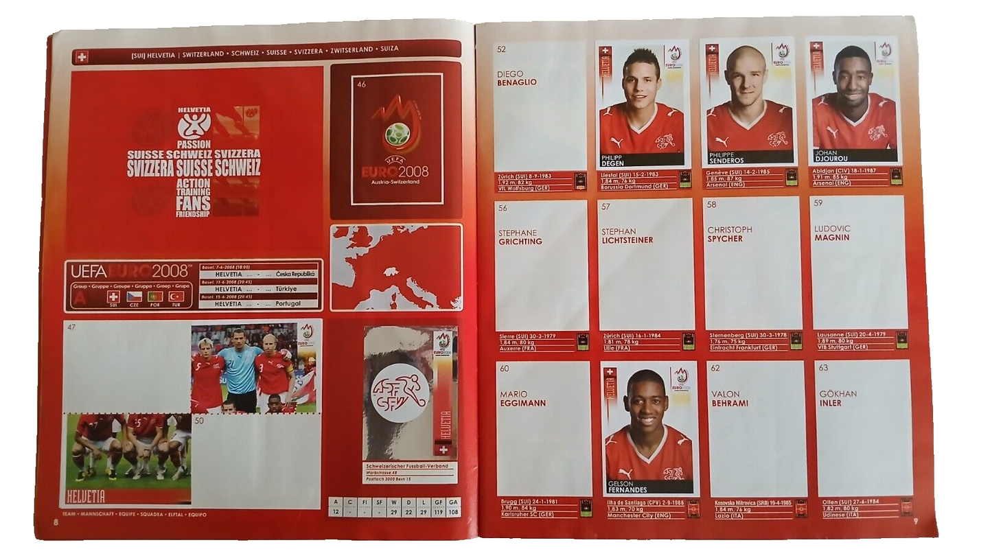 ALBUM CALCIATORI PANINI EURO 2008