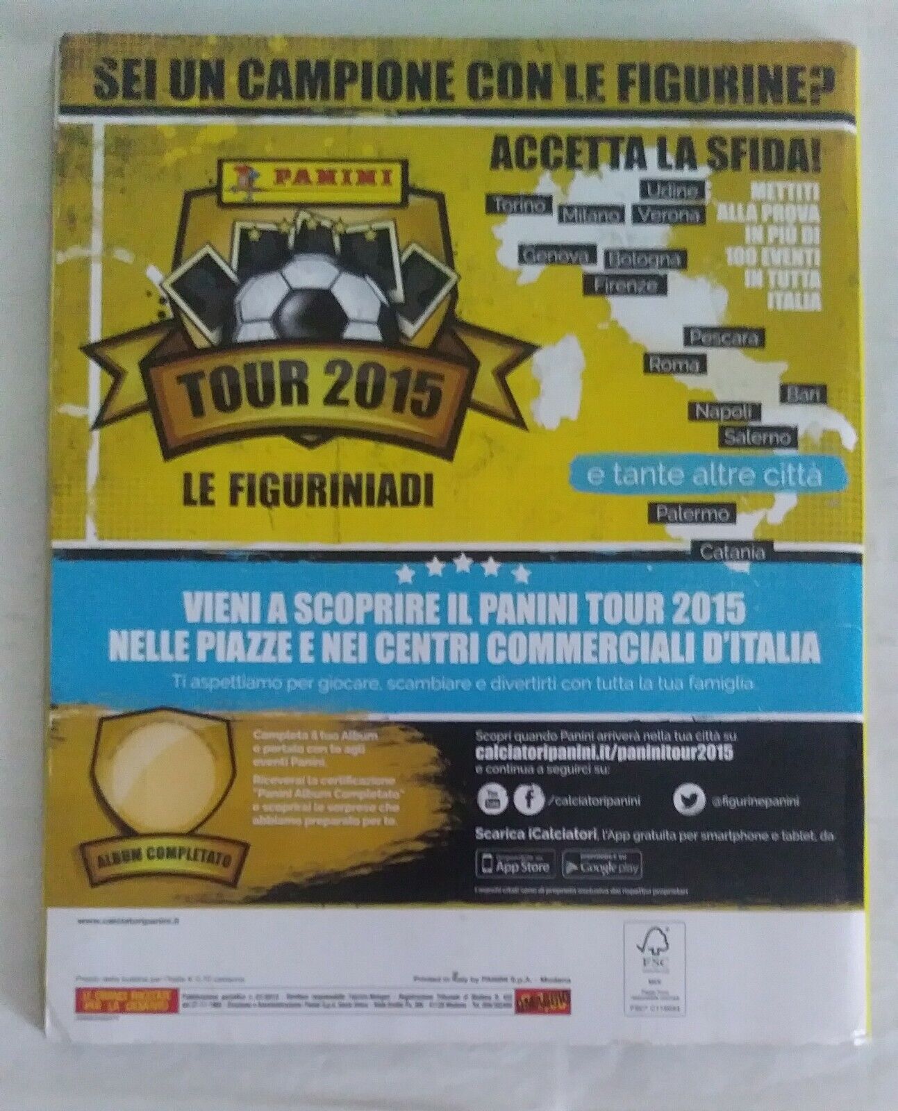 ALBUM CALCIATORI PANINI 2014-2015 DA RECUPERO