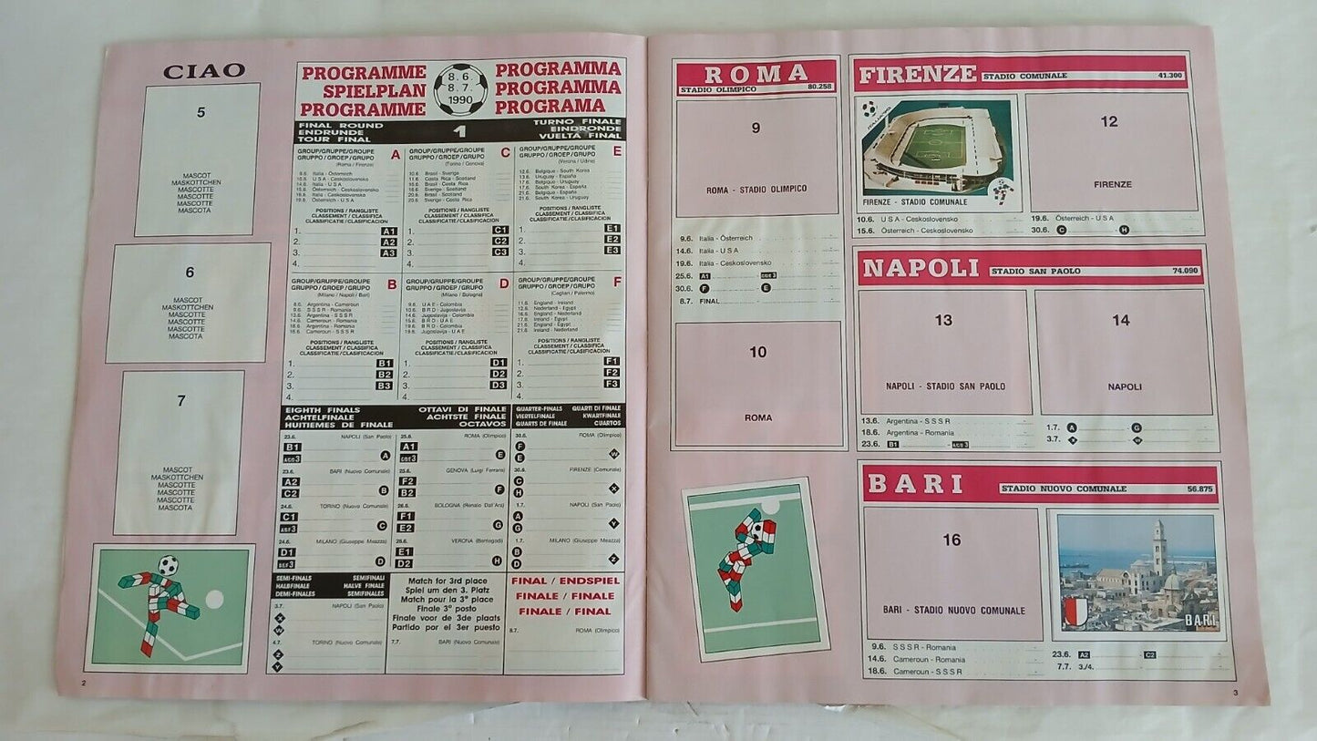 ALBUM CALCIATORI PANINI ITALIA 90