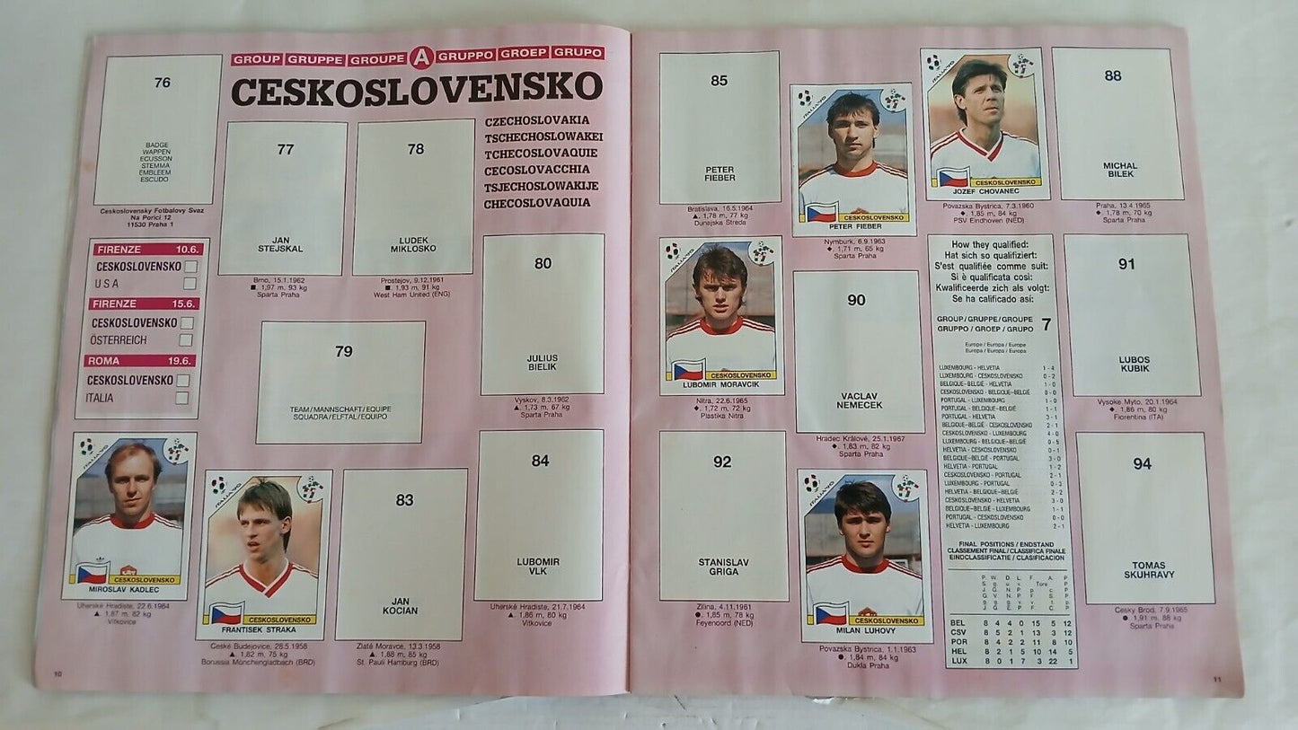 ALBUM CALCIATORI PANINI ITALIA 90
