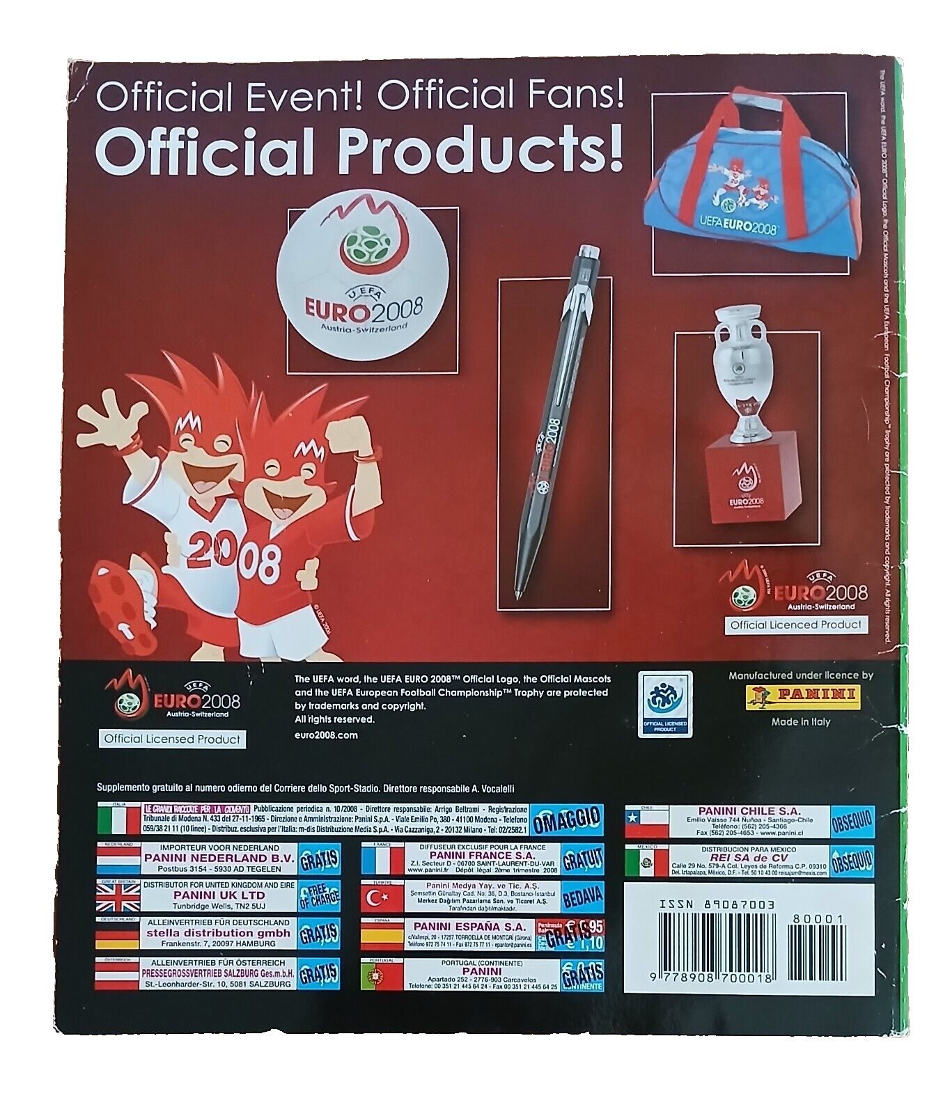 ALBUM CALCIATORI PANINI EURO 2008