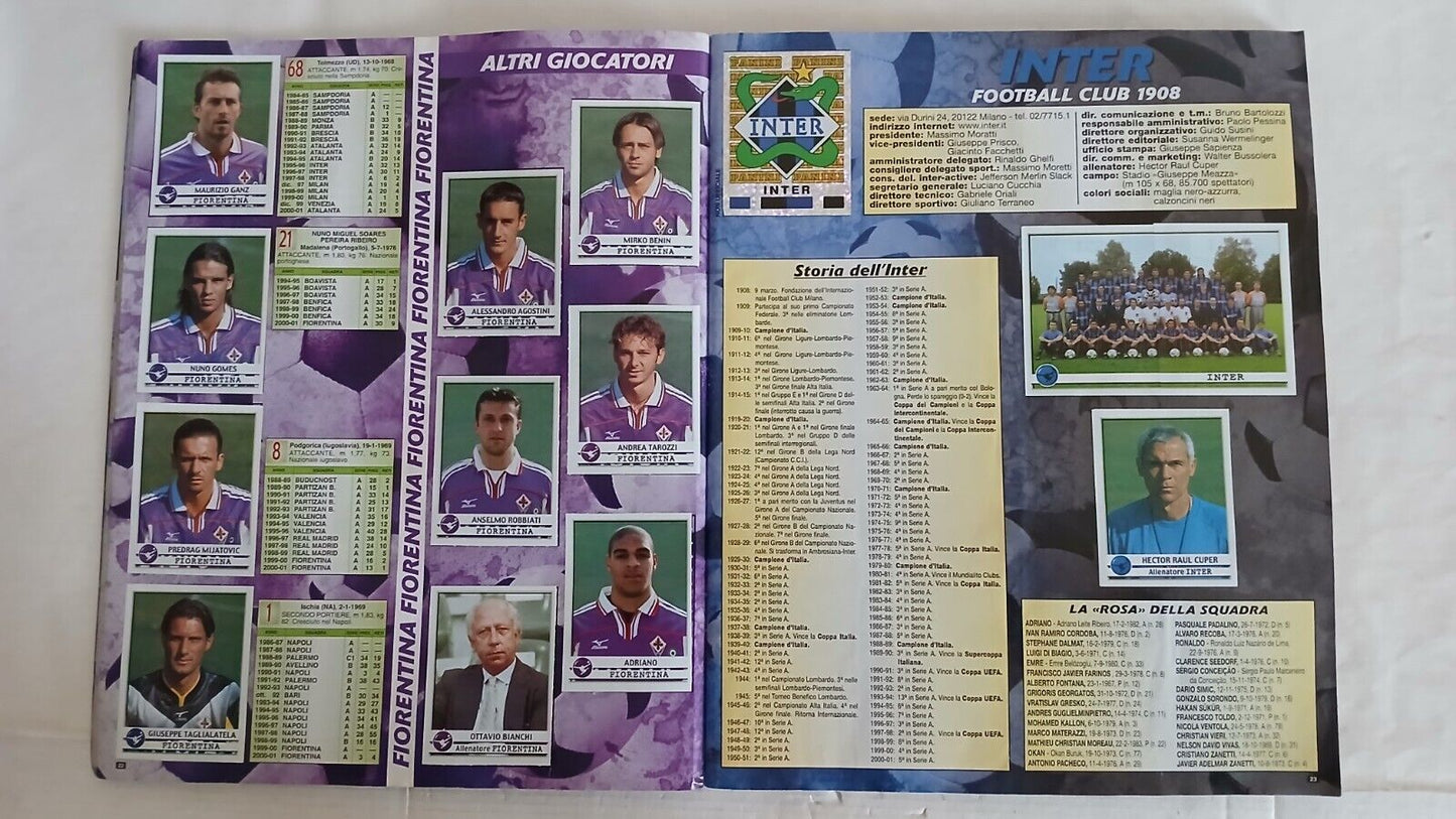 ALBUM CALCIATORI PANINI 2001-02