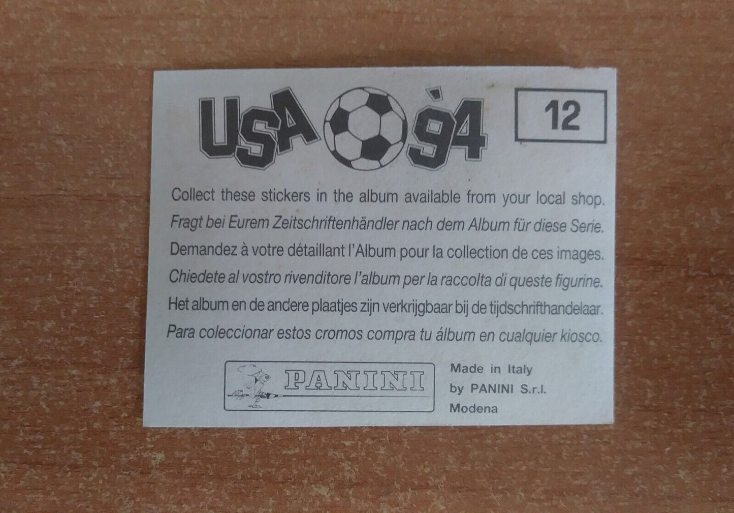 FIGURINE CALCIATORI PANINI USA 94 (N. 1-259) SCEGLI DAL MENU A TENDINA