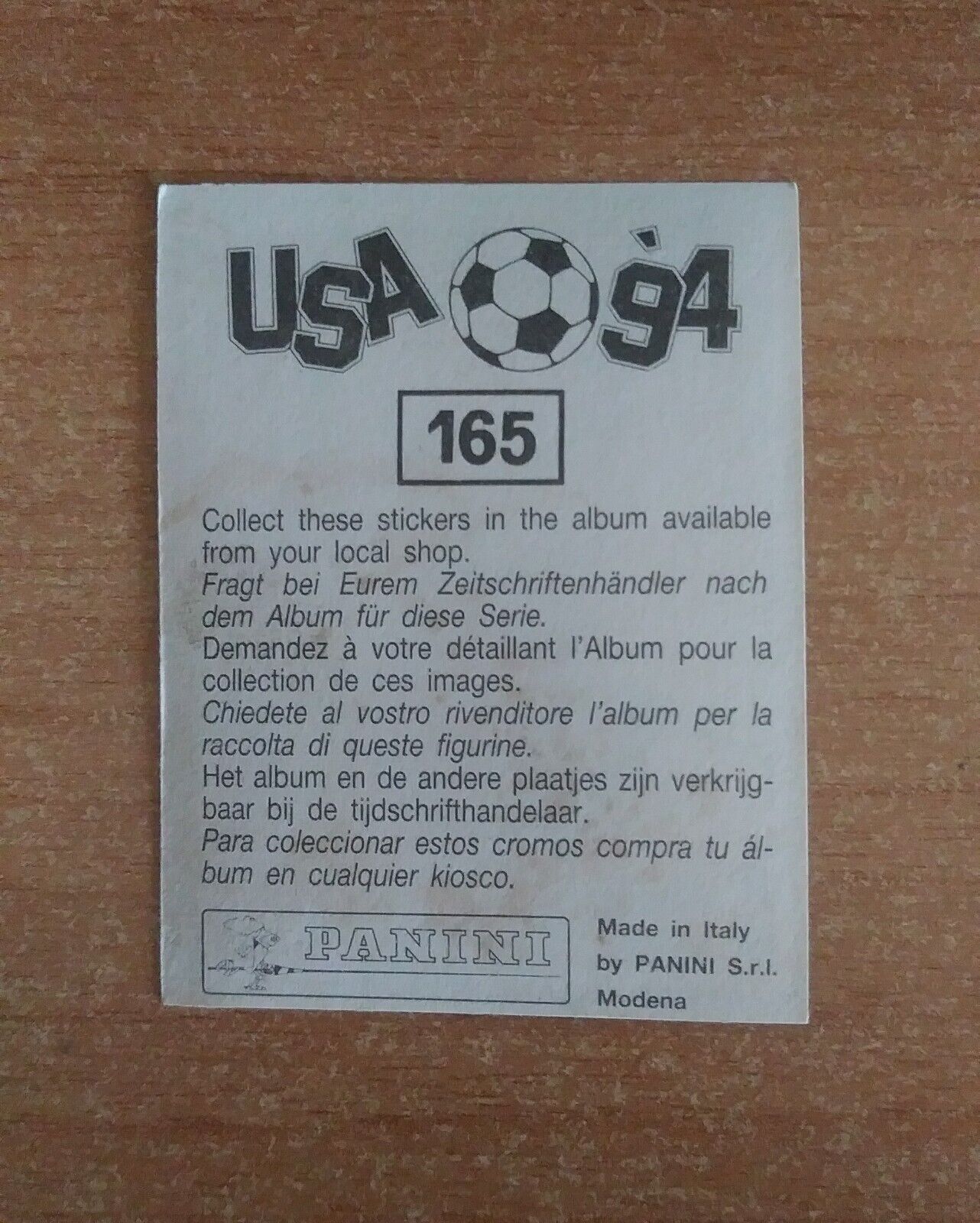 FIGURINE CALCIATORI PANINI USA 94 (N. 1-259) SCEGLI DAL MENU A TENDINA