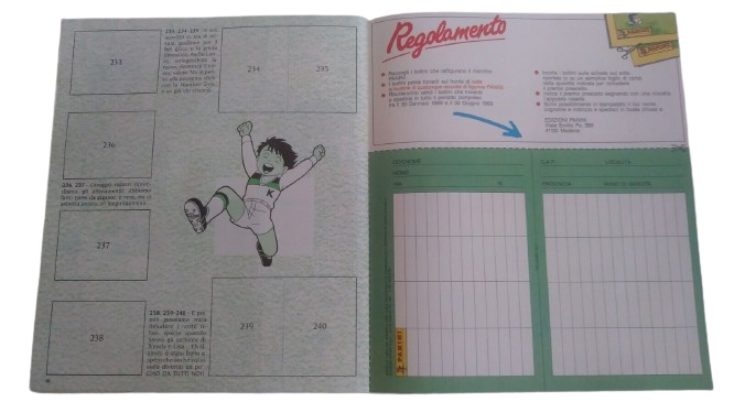 ALBUM PANINI PALLA AL CENTRO PER RUDY