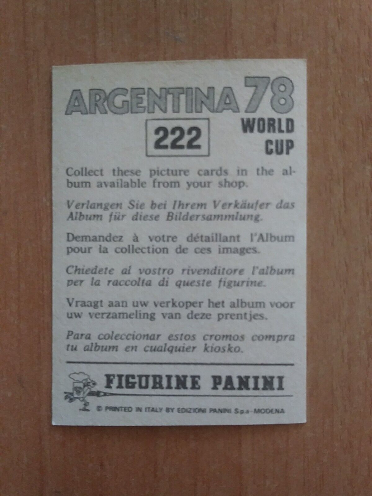 FIGURINE CALCIATORI PANINI ARGENTINA 78 (N. 205-400) SCEGLI DAL MENU A TENDINA