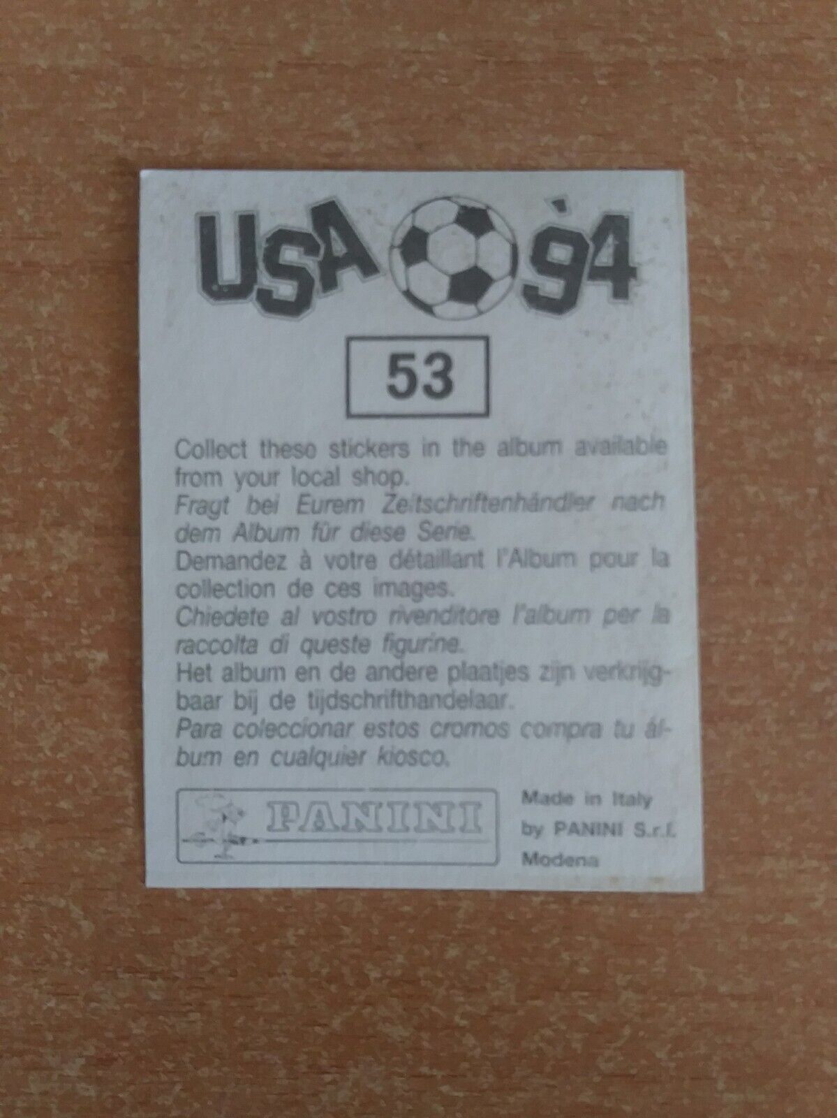 FIGURINE CALCIATORI PANINI USA 94 (N. 1-259) SCEGLI DAL MENU A TENDINA