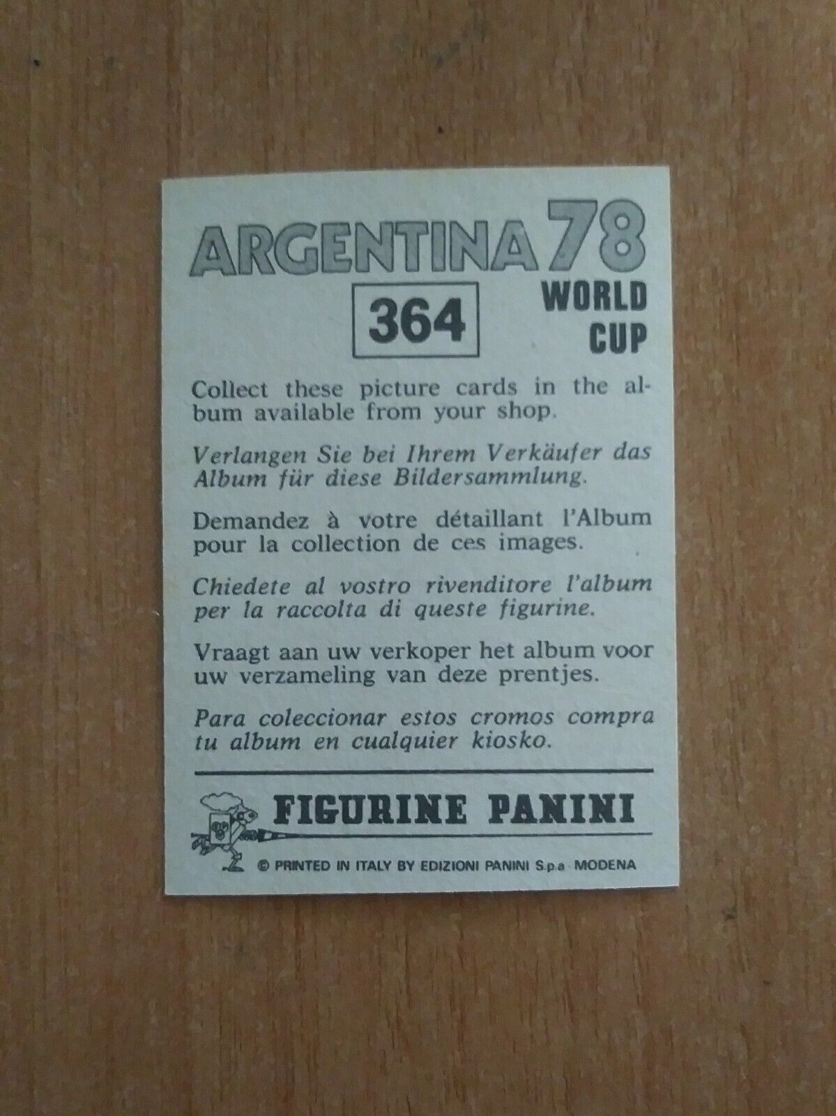 FIGURINE CALCIATORI PANINI ARGENTINA 78 (N. 205-400) SCEGLI DAL MENU A TENDINA