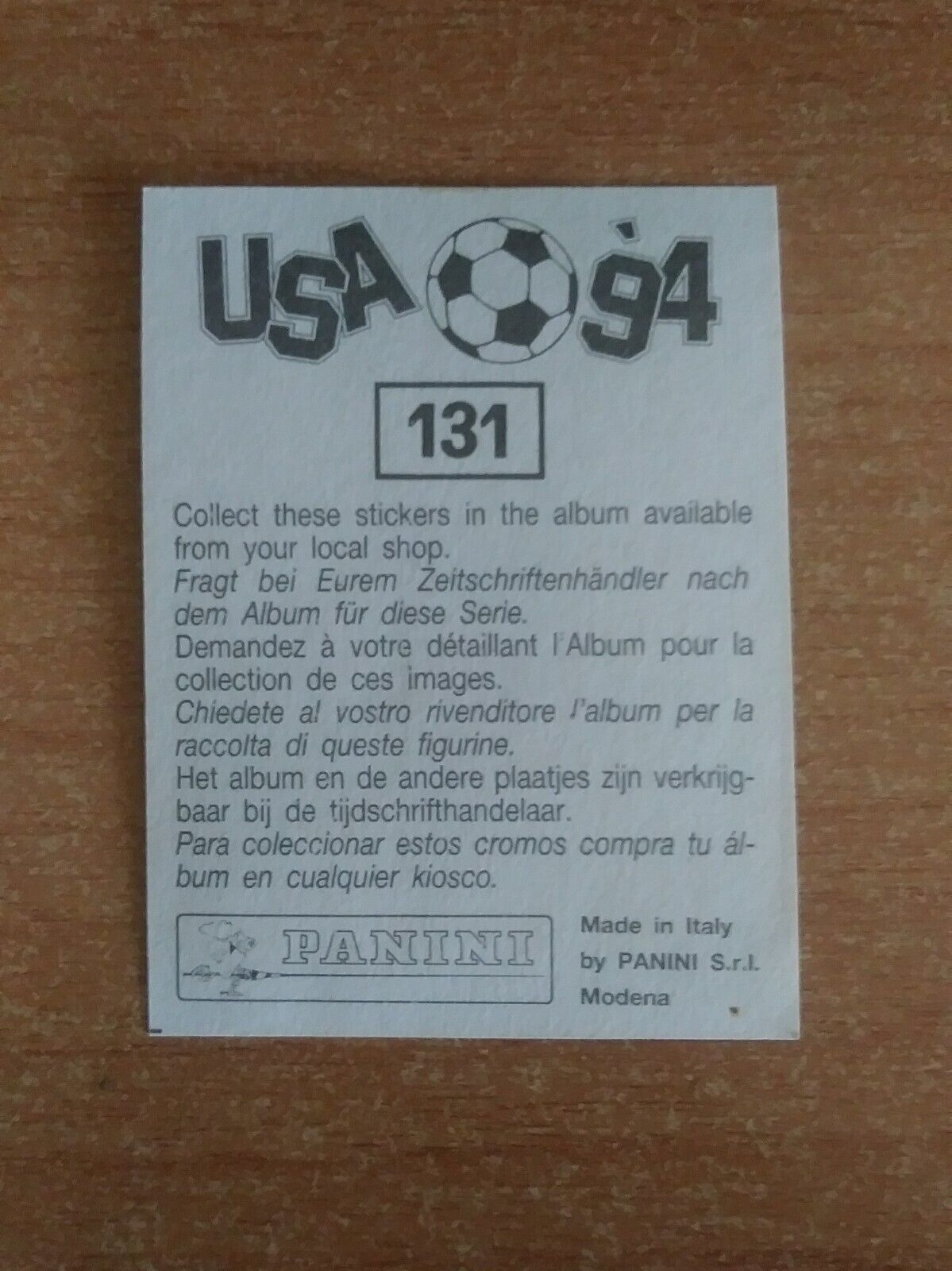 FIGURINE CALCIATORI PANINI USA 94 (N. 1-259) SCEGLI DAL MENU A TENDINA