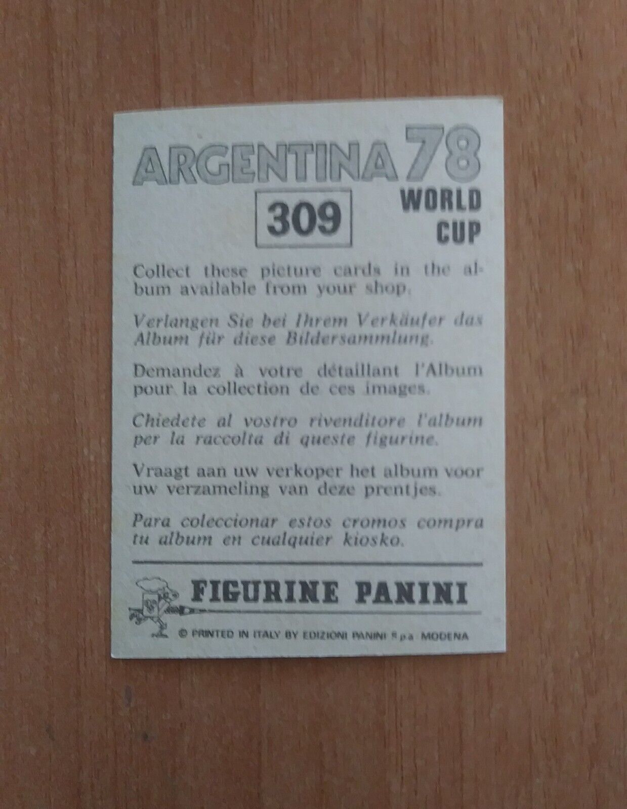 FIGURINE CALCIATORI PANINI ARGENTINA 78 (N. 205-400) SCEGLI DAL MENU A TENDINA