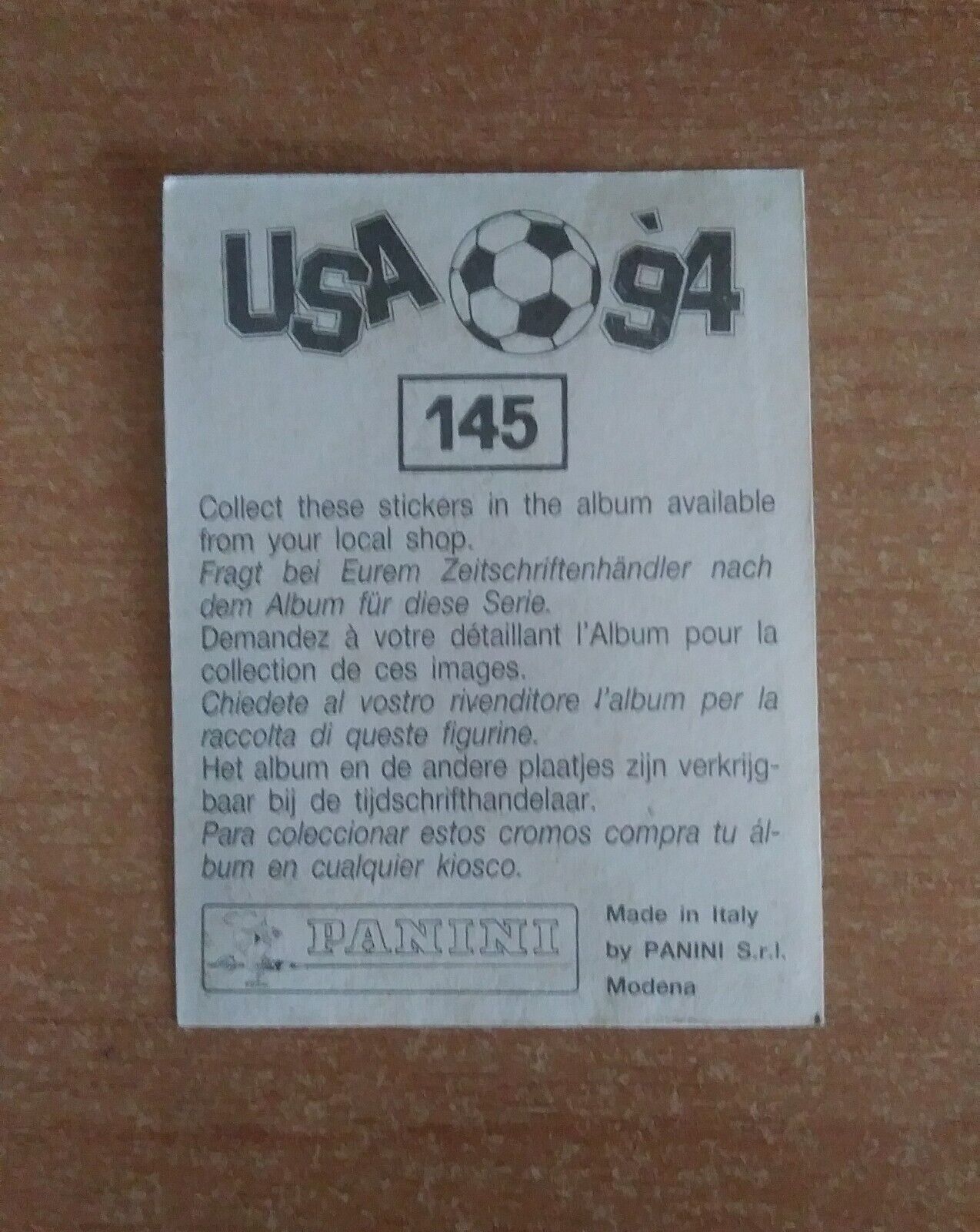 FIGURINE CALCIATORI PANINI USA 94 (N. 1-259) SCEGLI DAL MENU A TENDINA