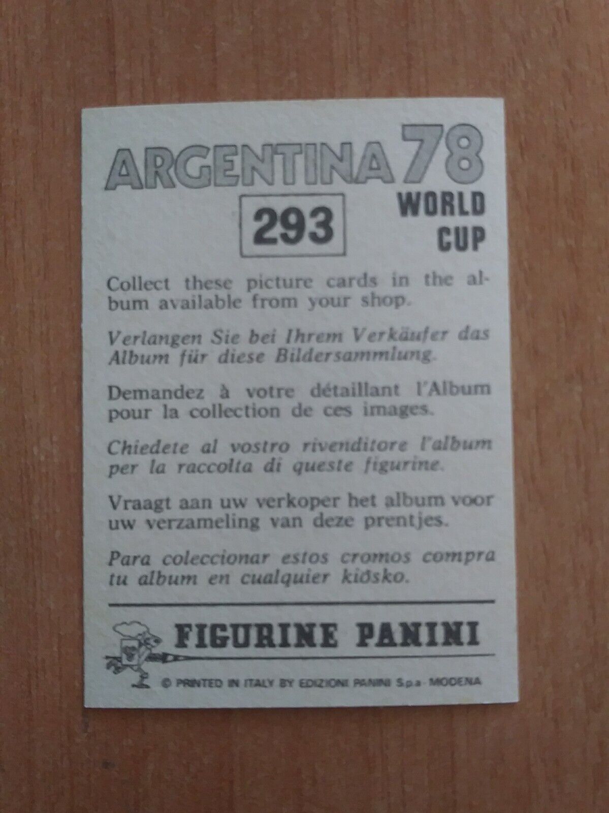 FIGURINE CALCIATORI PANINI ARGENTINA 78 (N. 205-400) SCEGLI DAL MENU A TENDINA