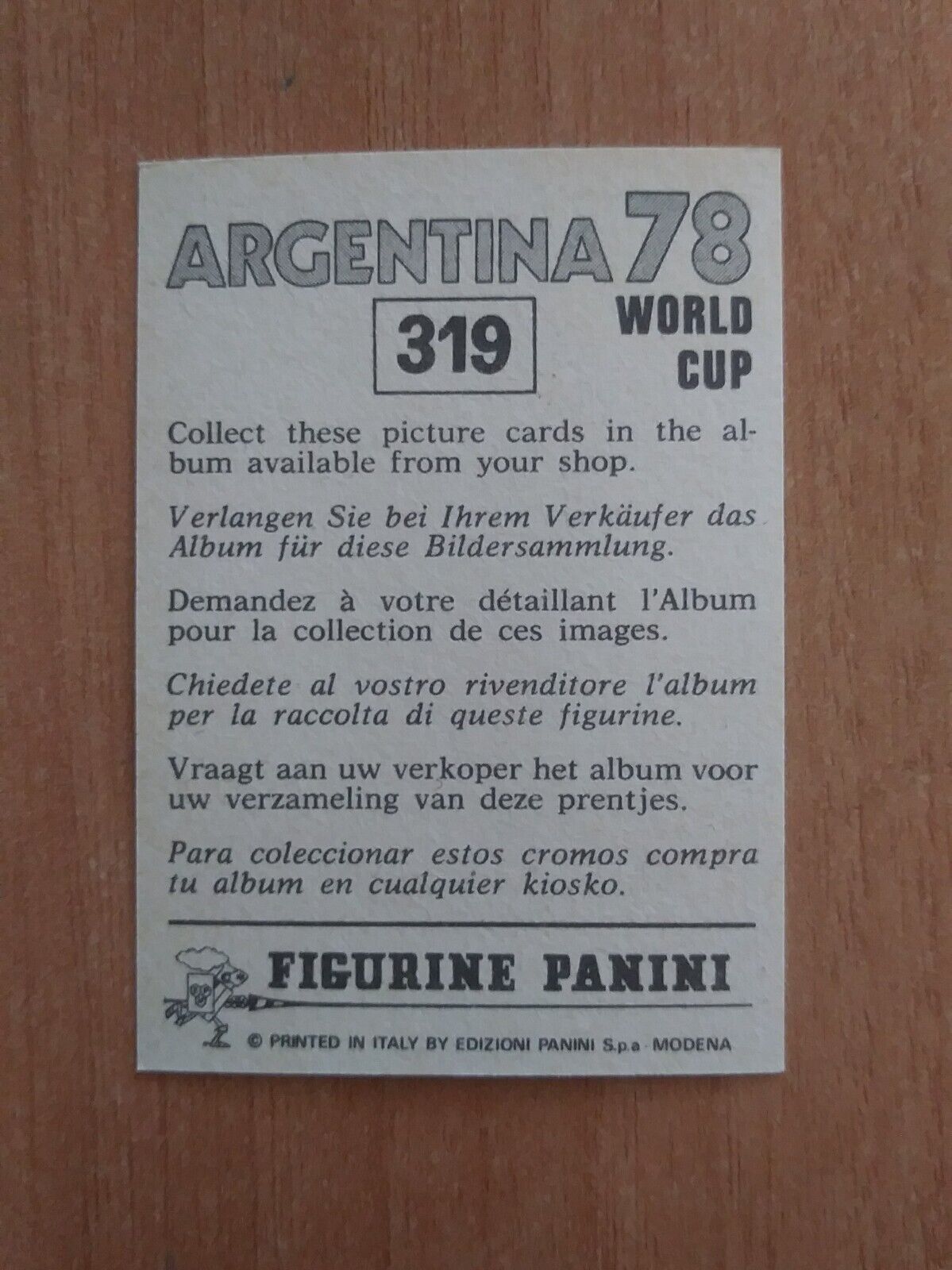 FIGURINE CALCIATORI PANINI ARGENTINA 78 (N. 205-400) SCEGLI DAL MENU A TENDINA