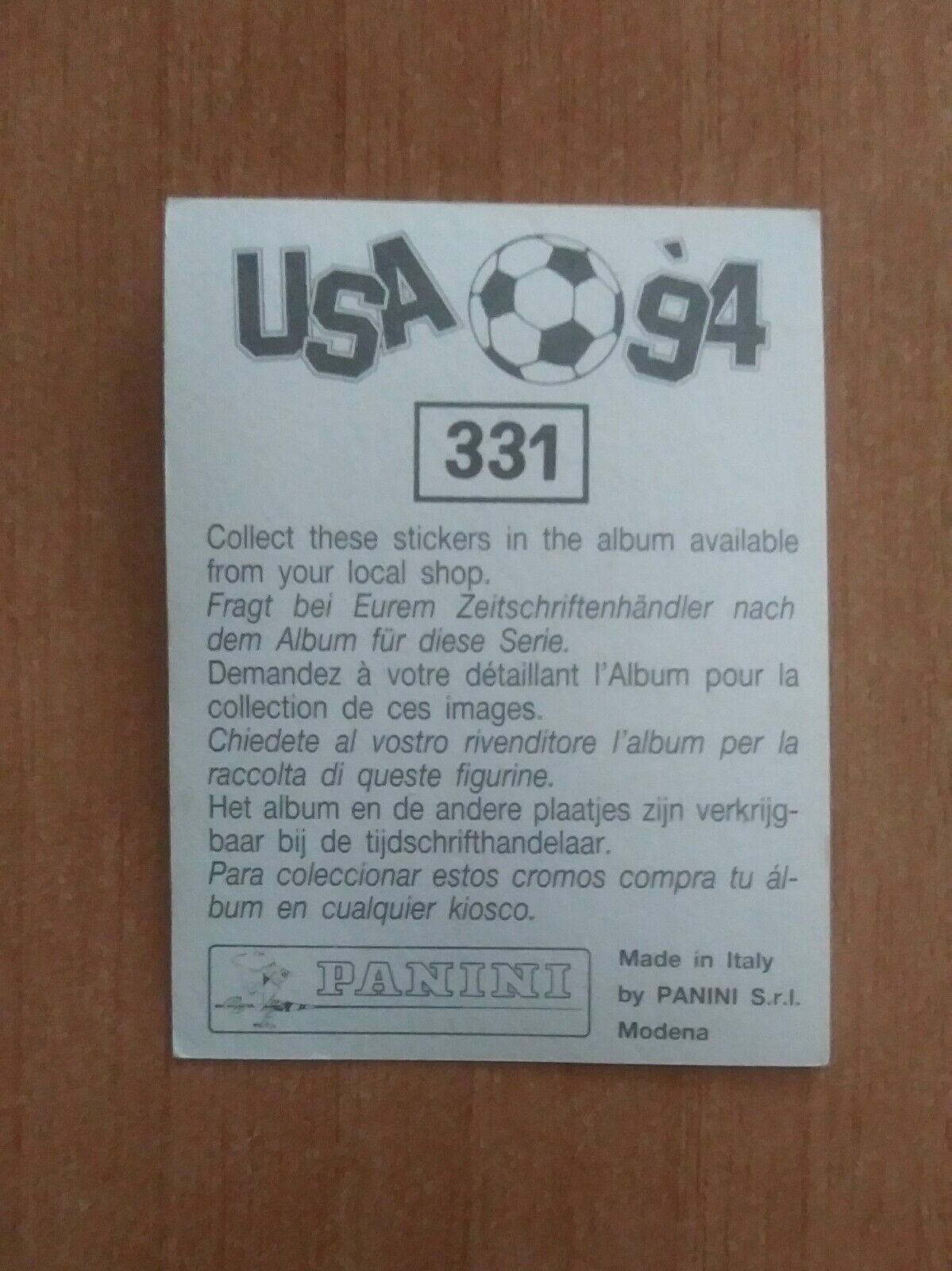 FIGURINE CALCIATORI PANINI USA 94 (N. 266-440) SCEGLI DAL MENU A TENDINA