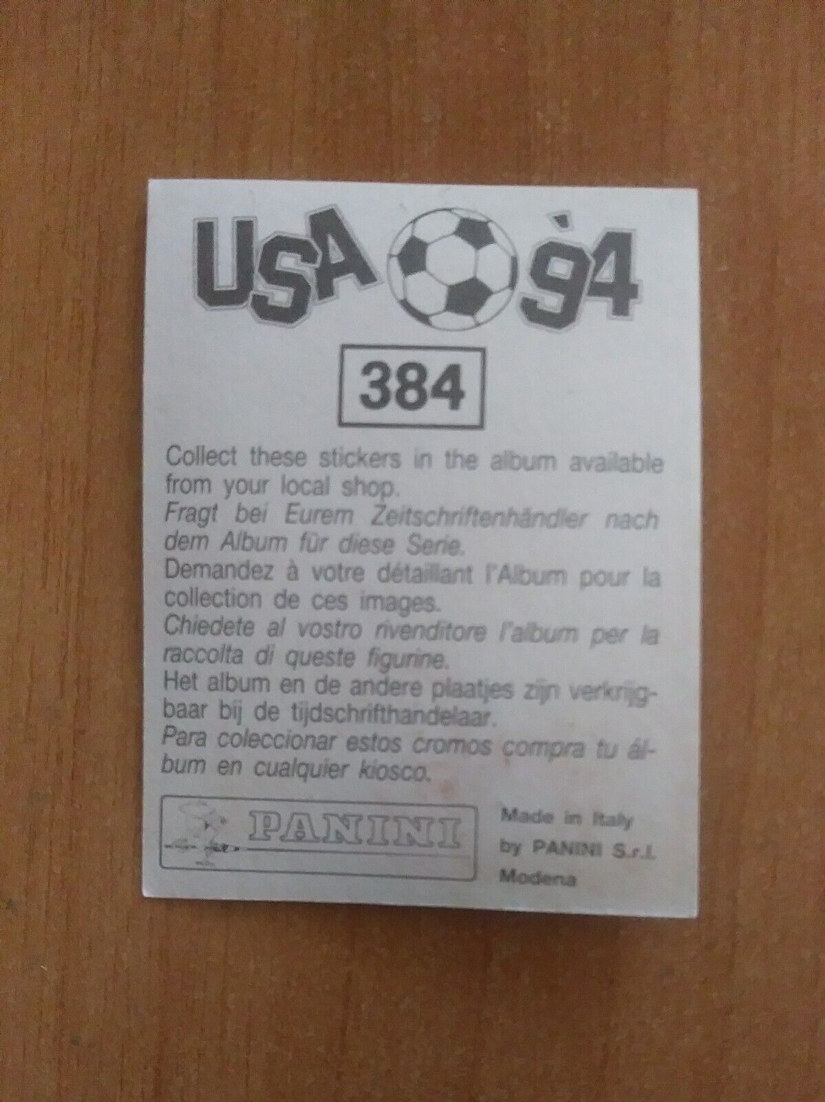 FIGURINE CALCIATORI PANINI USA 94 (N. 266-440) SCEGLI DAL MENU A TENDINA