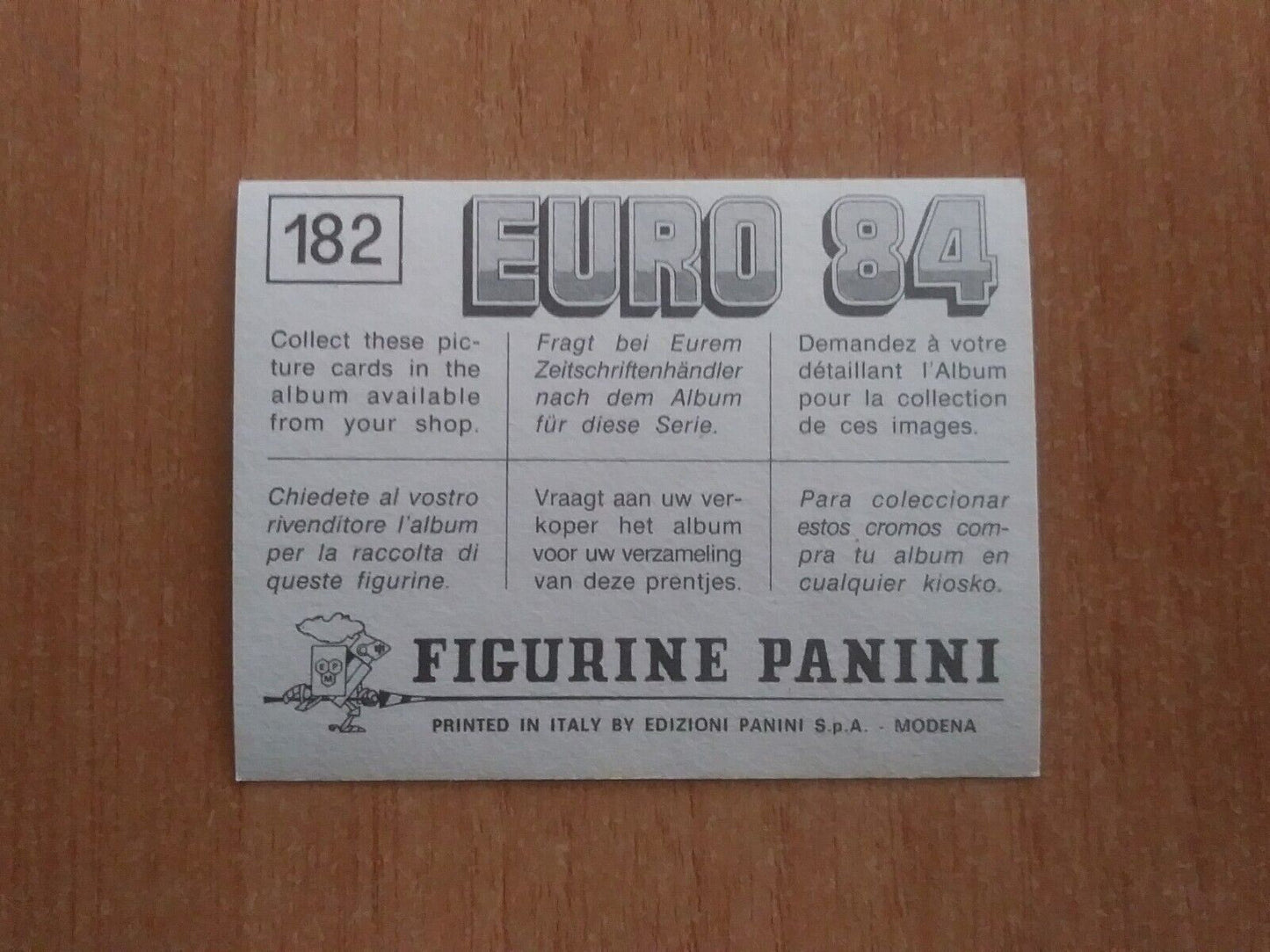 FIGURINE CALCIATORI PANINI EURO 84 (N. 126-258) SCEGLI DAL MENU A TENDINA