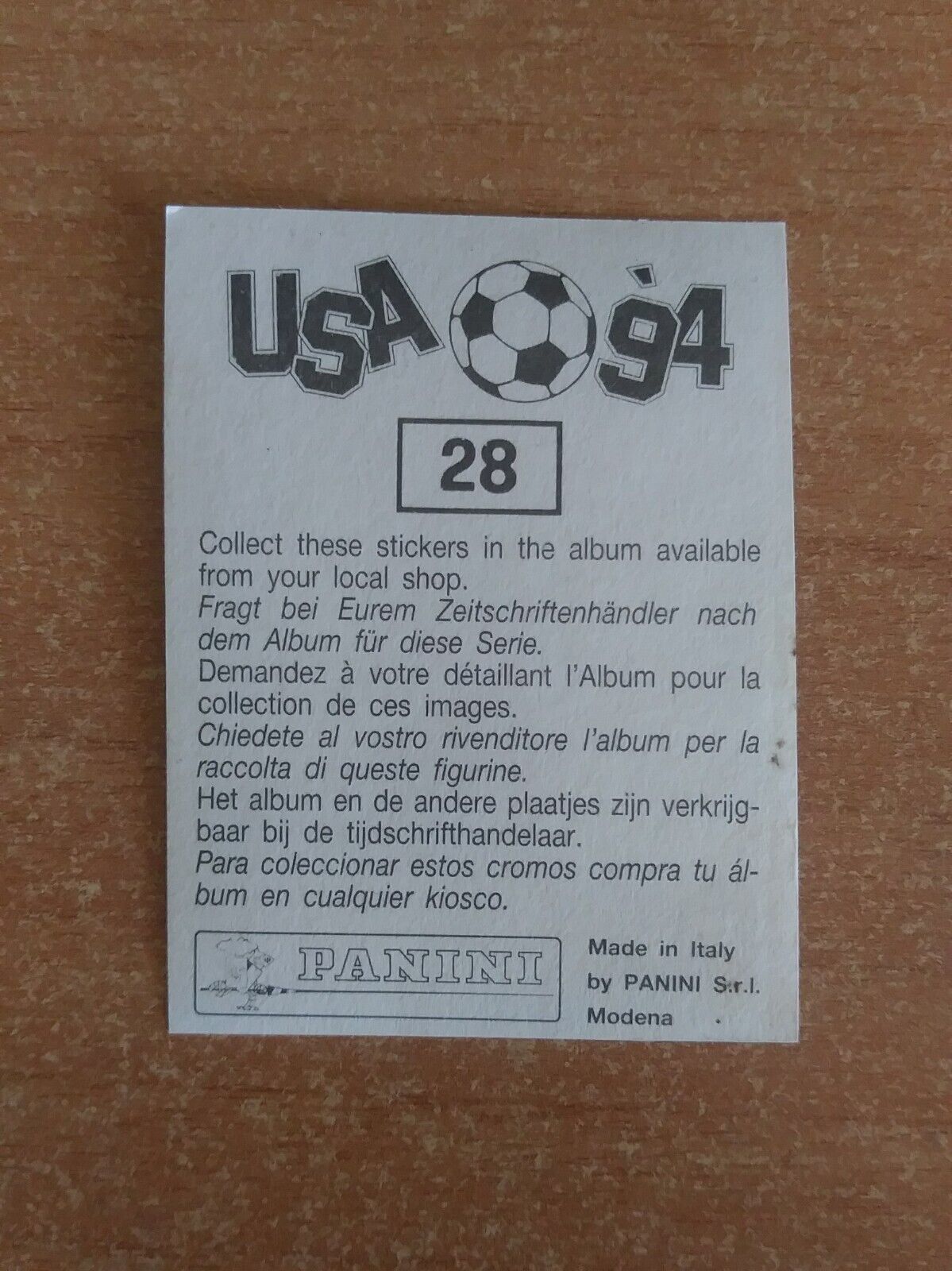 FIGURINE CALCIATORI PANINI USA 94 (N. 1-259) SCEGLI DAL MENU A TENDINA