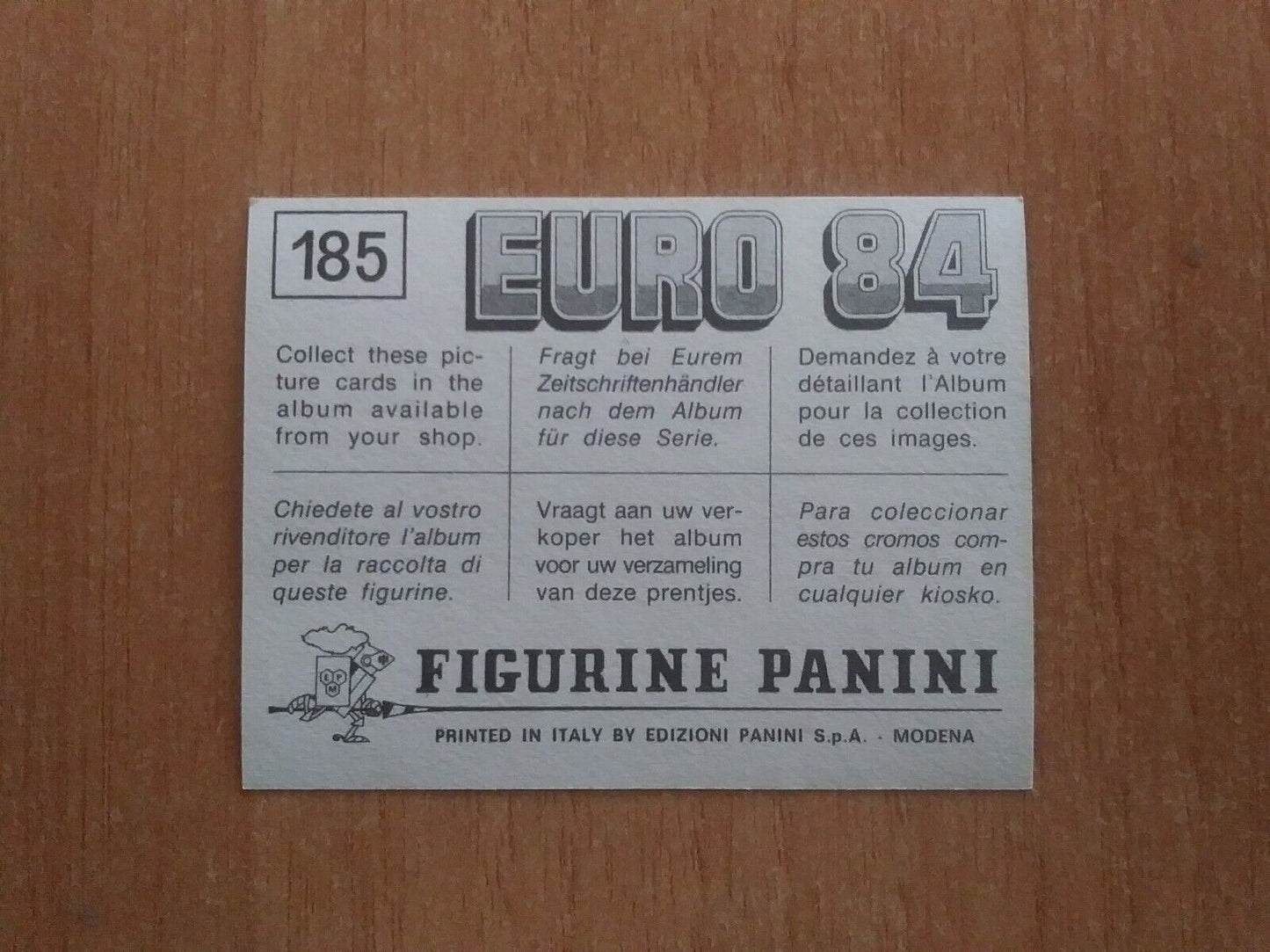 FIGURINE CALCIATORI PANINI EURO 84 (N. 126-258) SCEGLI DAL MENU A TENDINA