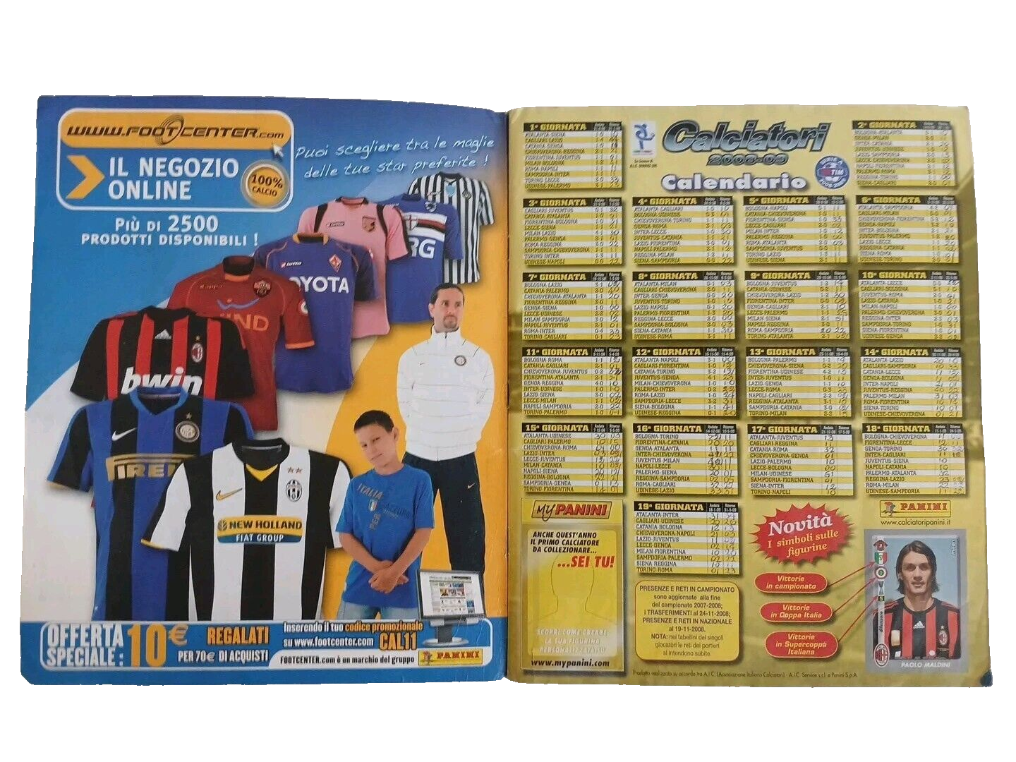 ALBUM CALCIATORI PANINI 2008-09