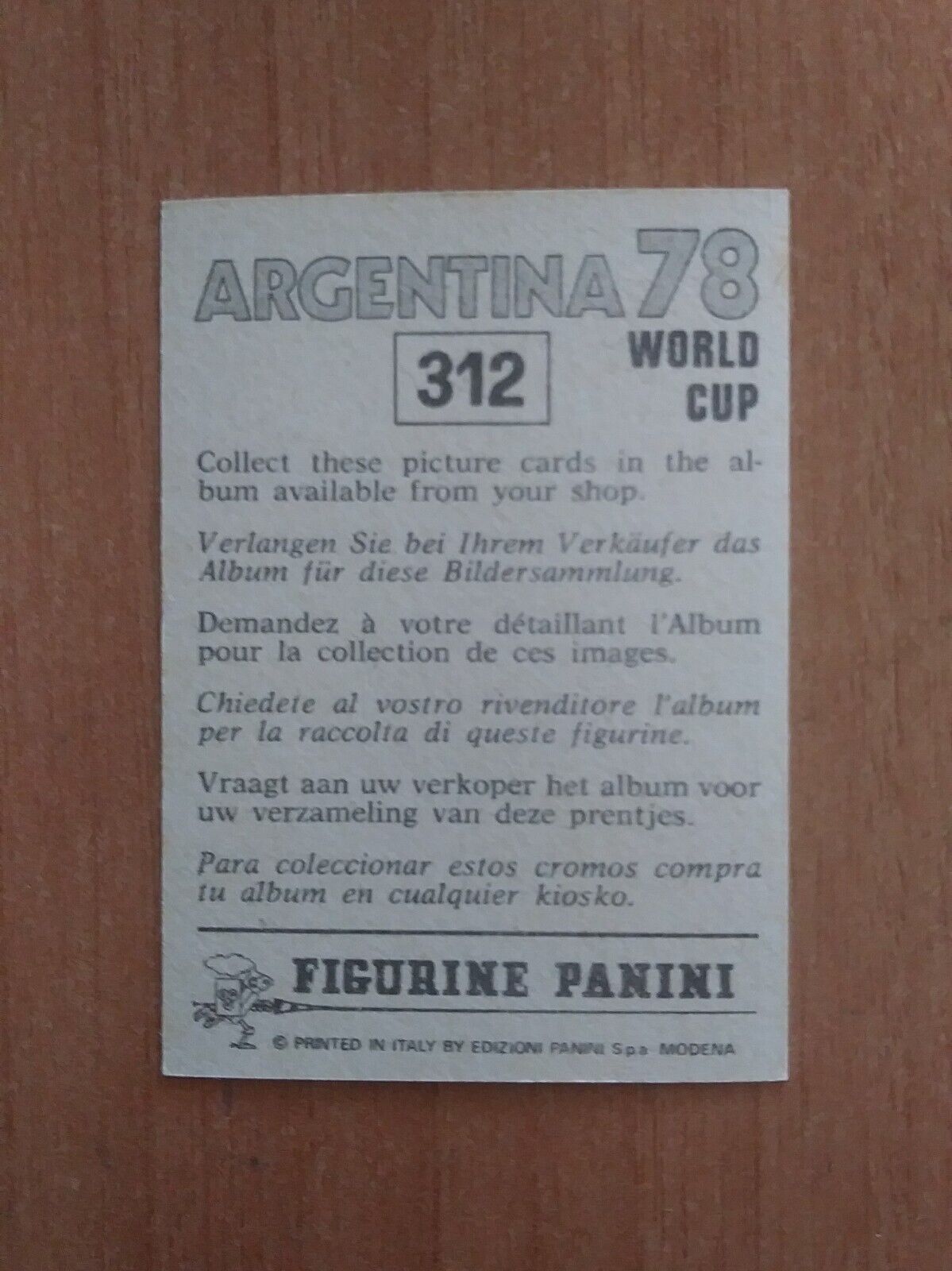 FIGURINE CALCIATORI PANINI ARGENTINA 78 (N. 205-400) SCEGLI DAL MENU A TENDINA