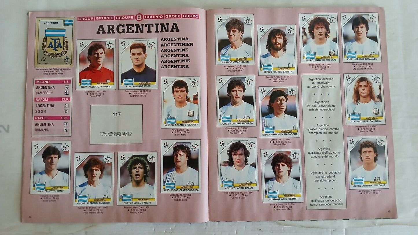 ALBUM CALCIATORI PANINI ITALIA 90