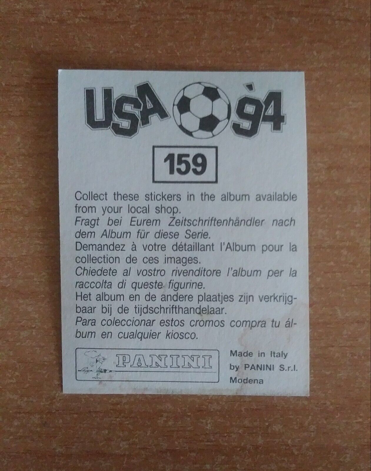 FIGURINE CALCIATORI PANINI USA 94 (N. 1-259) SCEGLI DAL MENU A TENDINA