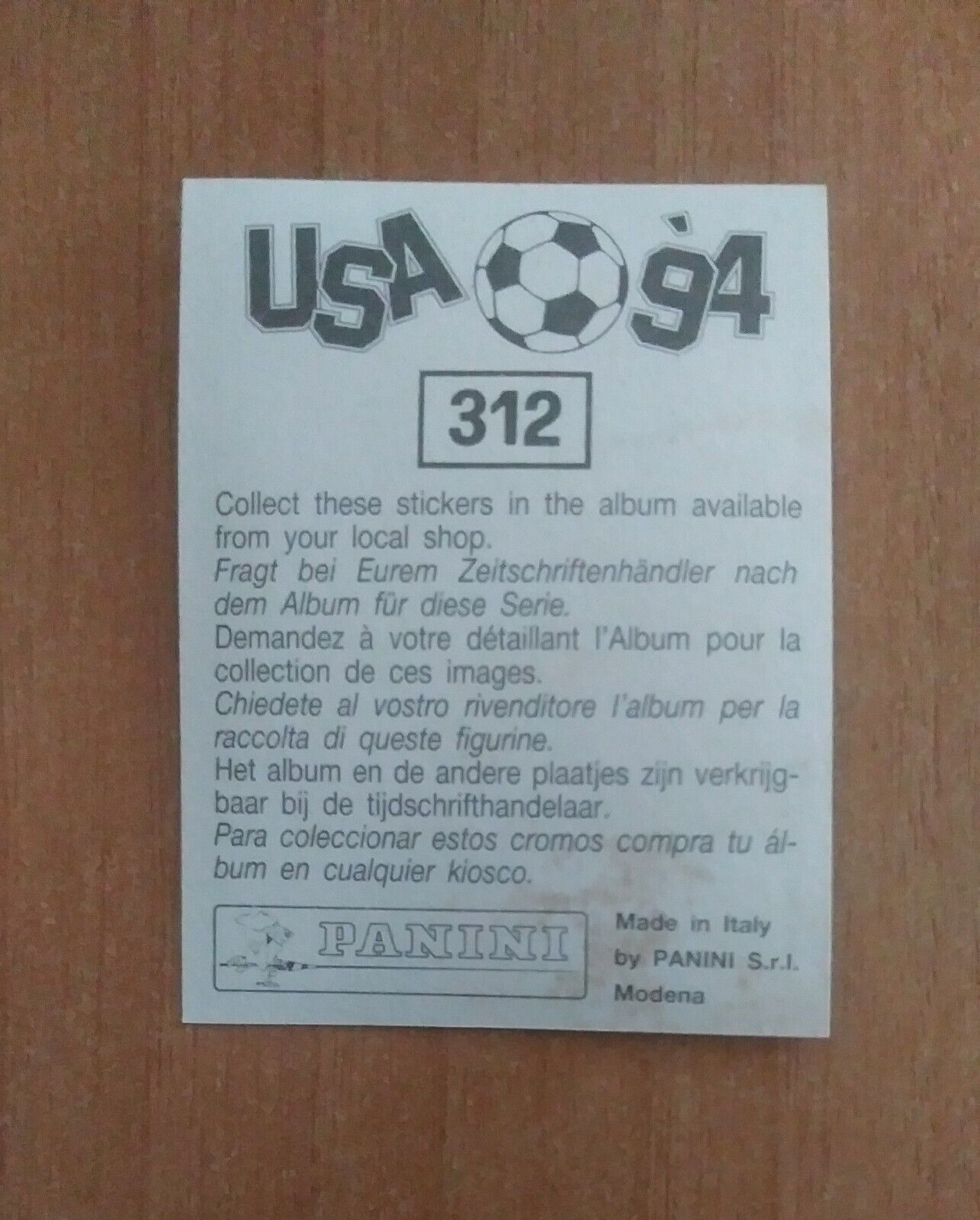 FIGURINE CALCIATORI PANINI USA 94 (N. 266-440) SCEGLI DAL MENU A TENDINA