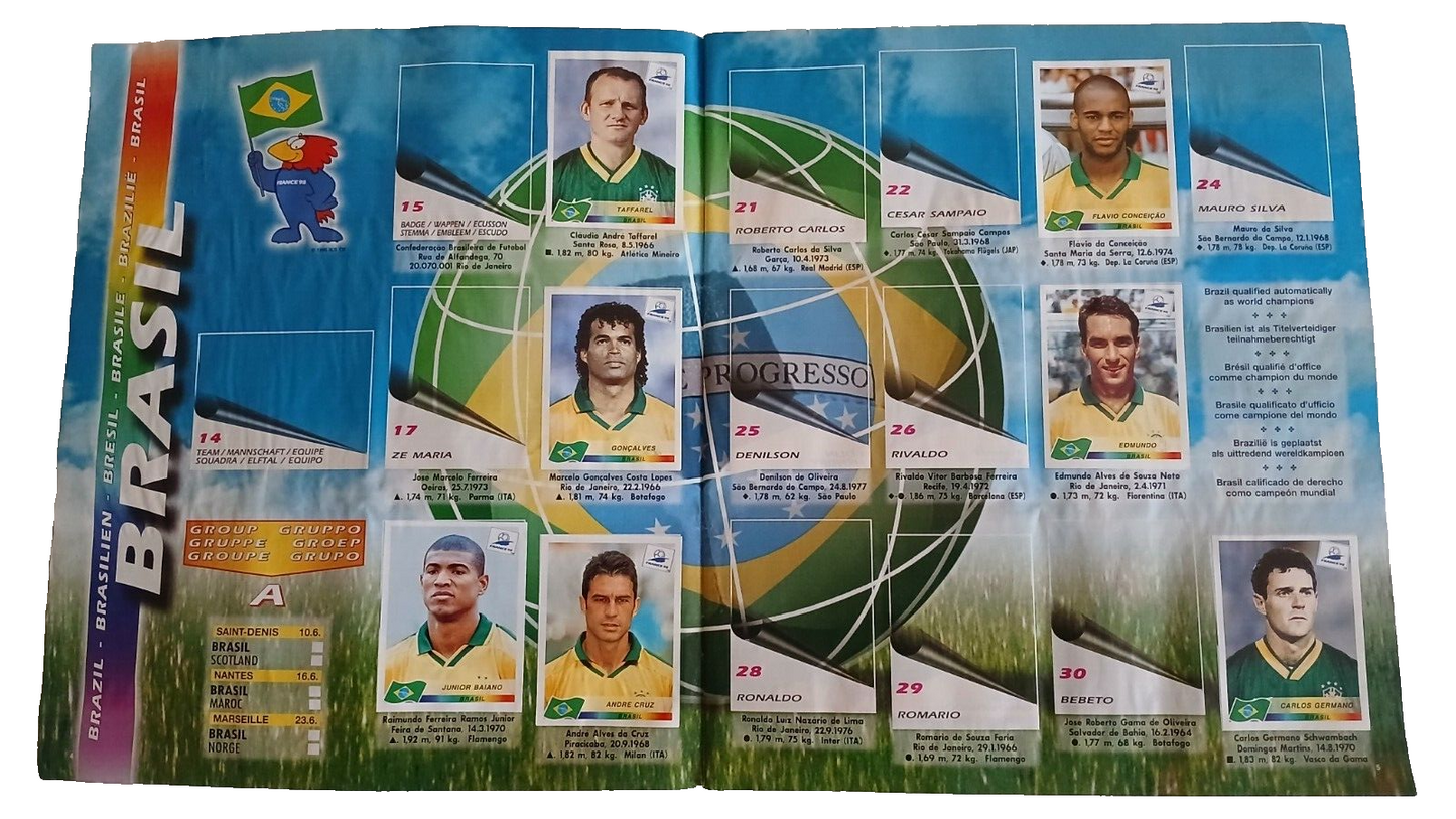 ALBUM CALCIATORI PANINI WORLD CUP FRANCIA 98