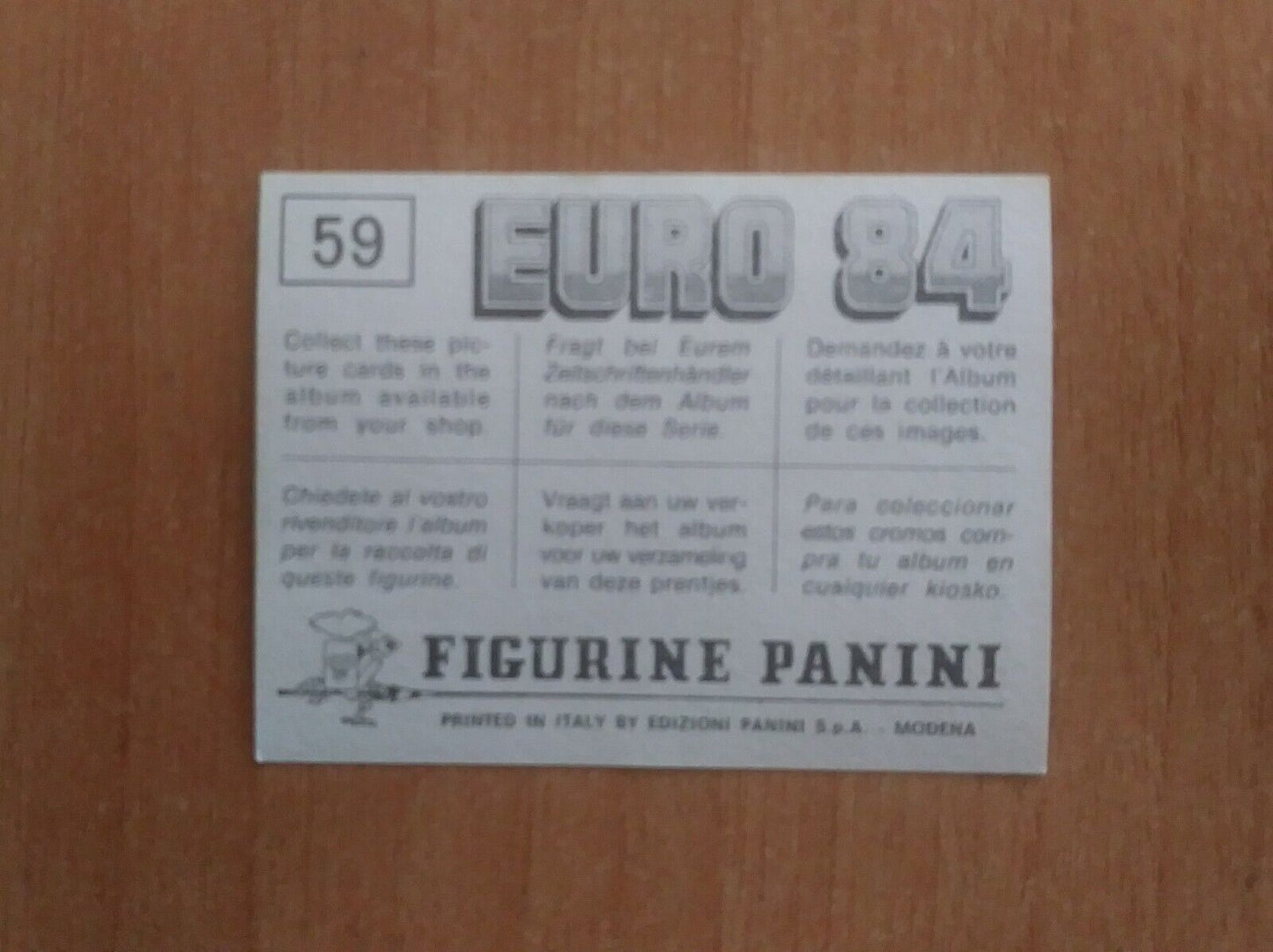 FIGURINE CALCIATORI PANINI EURO 84 (N. 1-127) SCEGLI DAL MENU A TENDINA