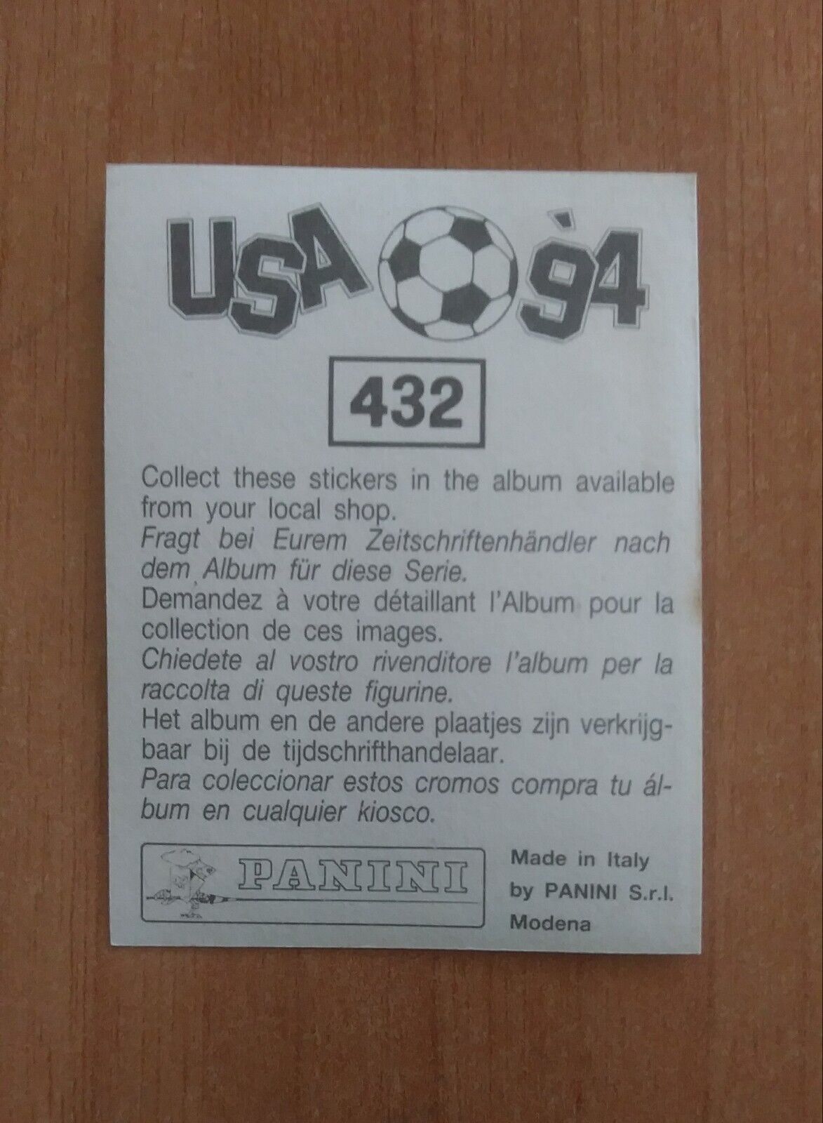 FIGURINE CALCIATORI PANINI USA 94 (N. 266-440) SCEGLI DAL MENU A TENDINA