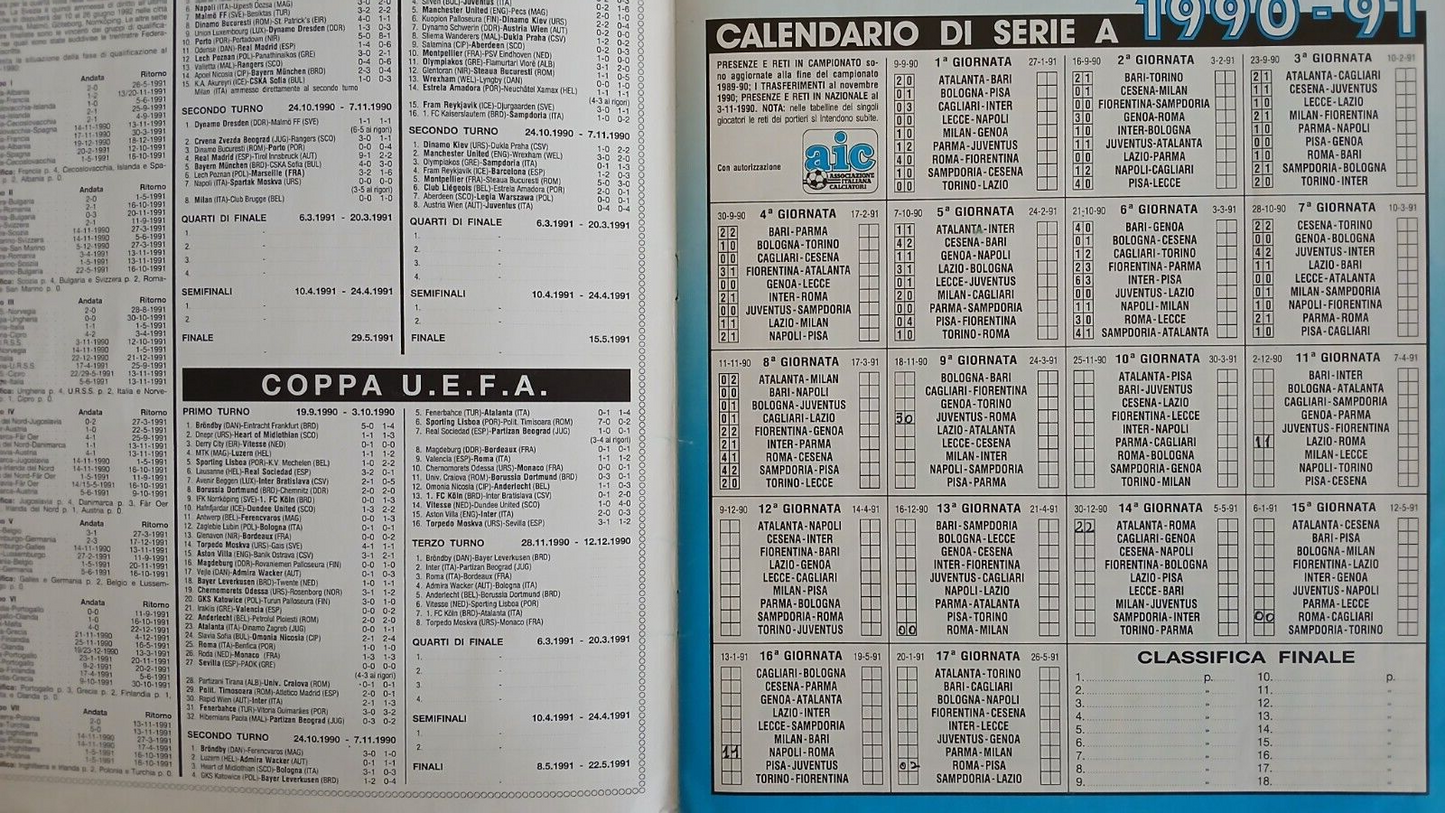 ALBUM CALCIATORI PANINI 1990-91