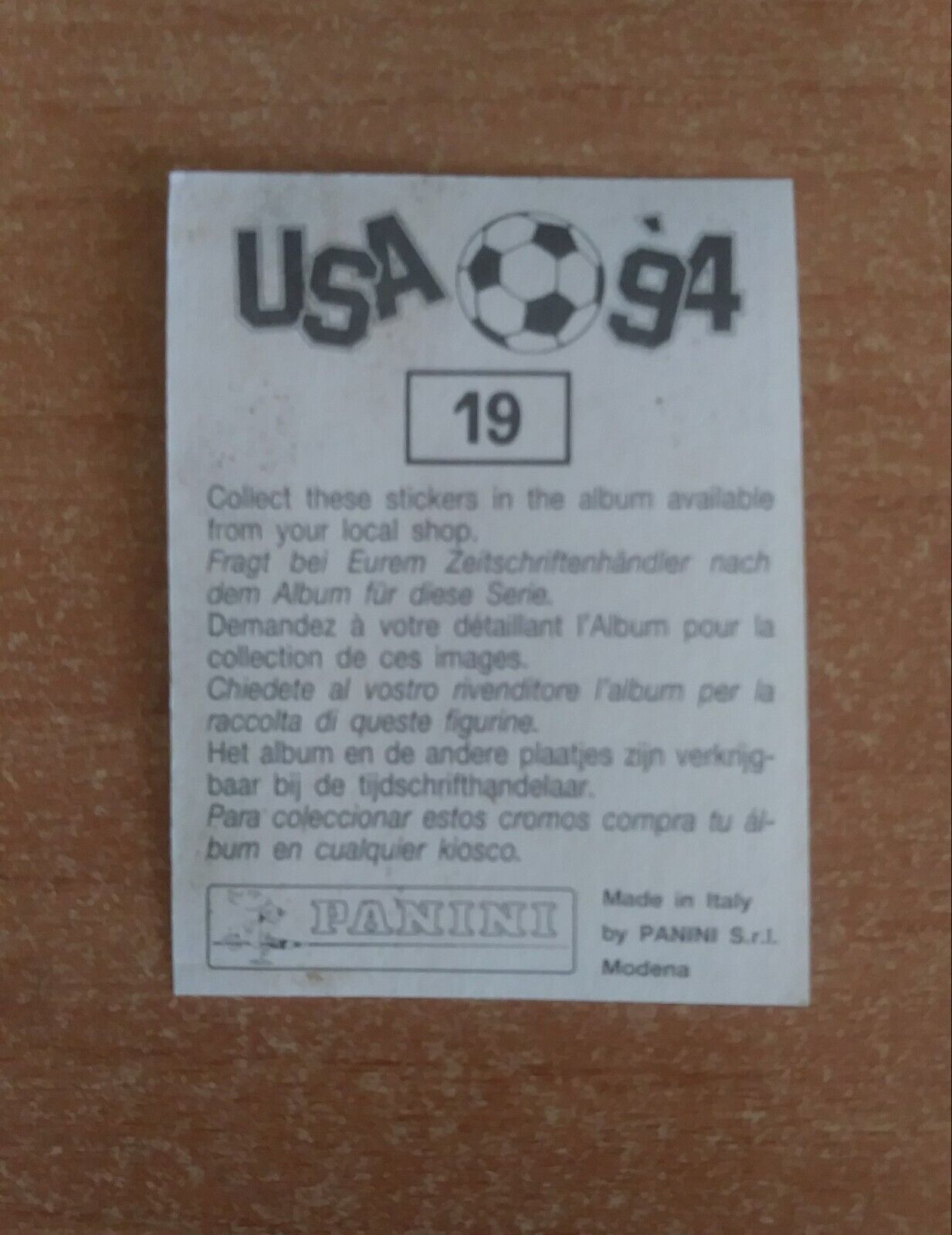 FIGURINE CALCIATORI PANINI USA 94 (N. 1-259) SCEGLI DAL MENU A TENDINA