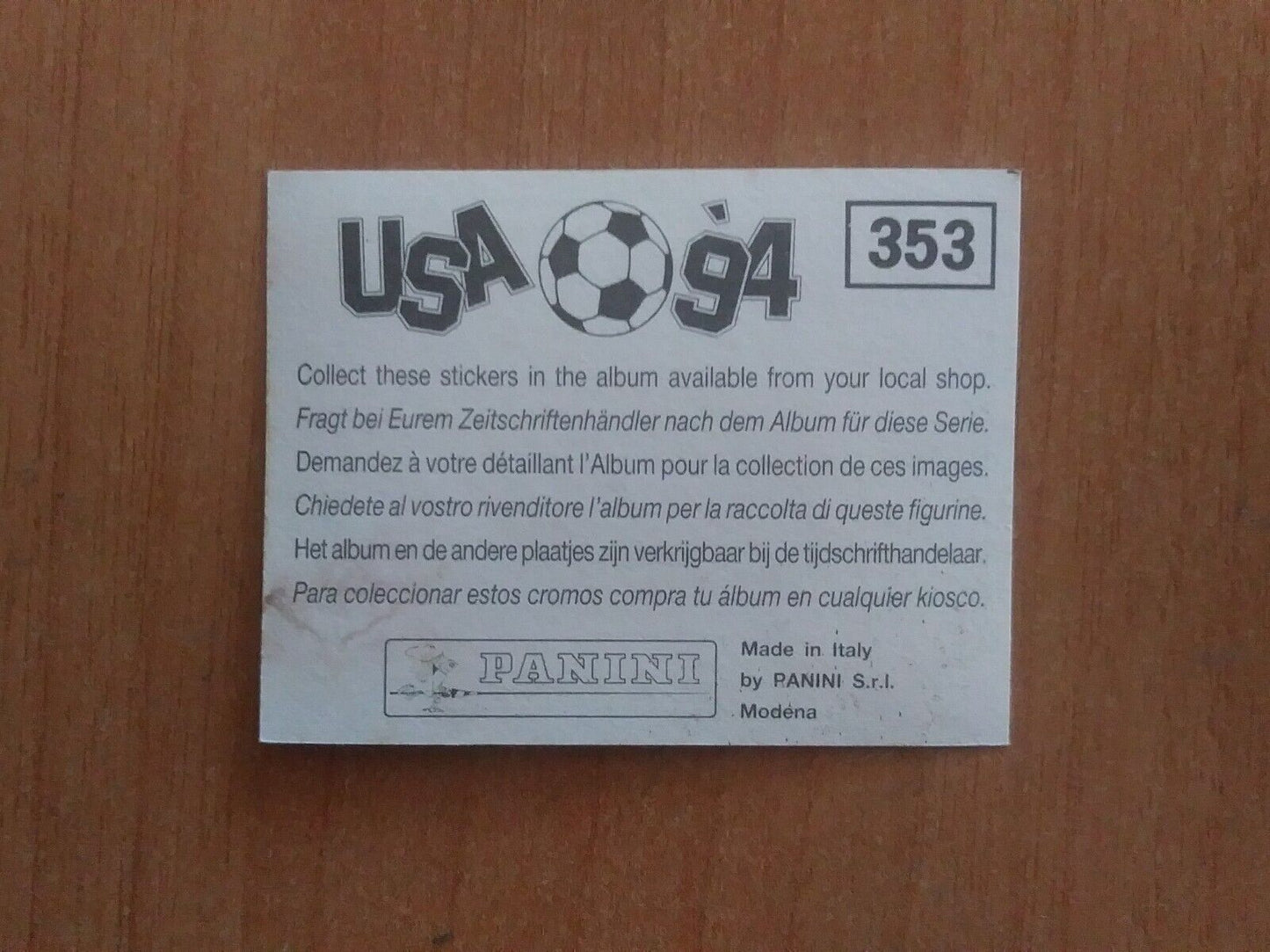 FIGURINE CALCIATORI PANINI USA 94 (N. 266-440) SCEGLI DAL MENU A TENDINA