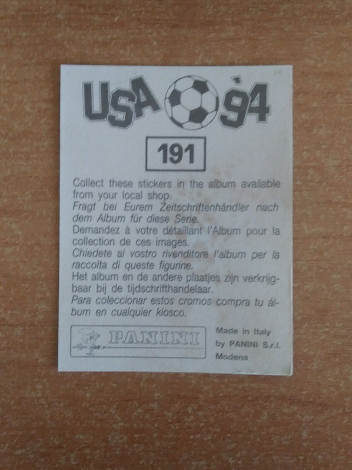 FIGURINE CALCIATORI PANINI USA 94 (N. 1-259) SCEGLI DAL MENU A TENDINA