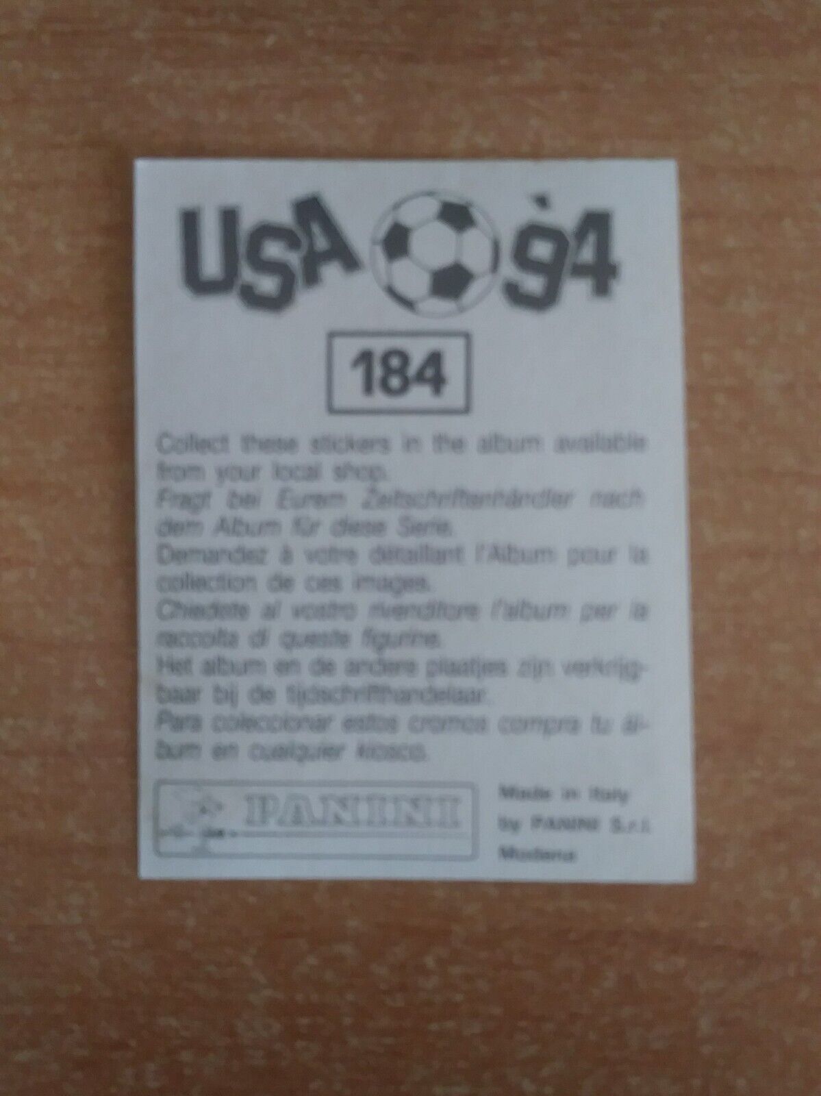 FIGURINE CALCIATORI PANINI USA 94 (N. 1-259) SCEGLI DAL MENU A TENDINA