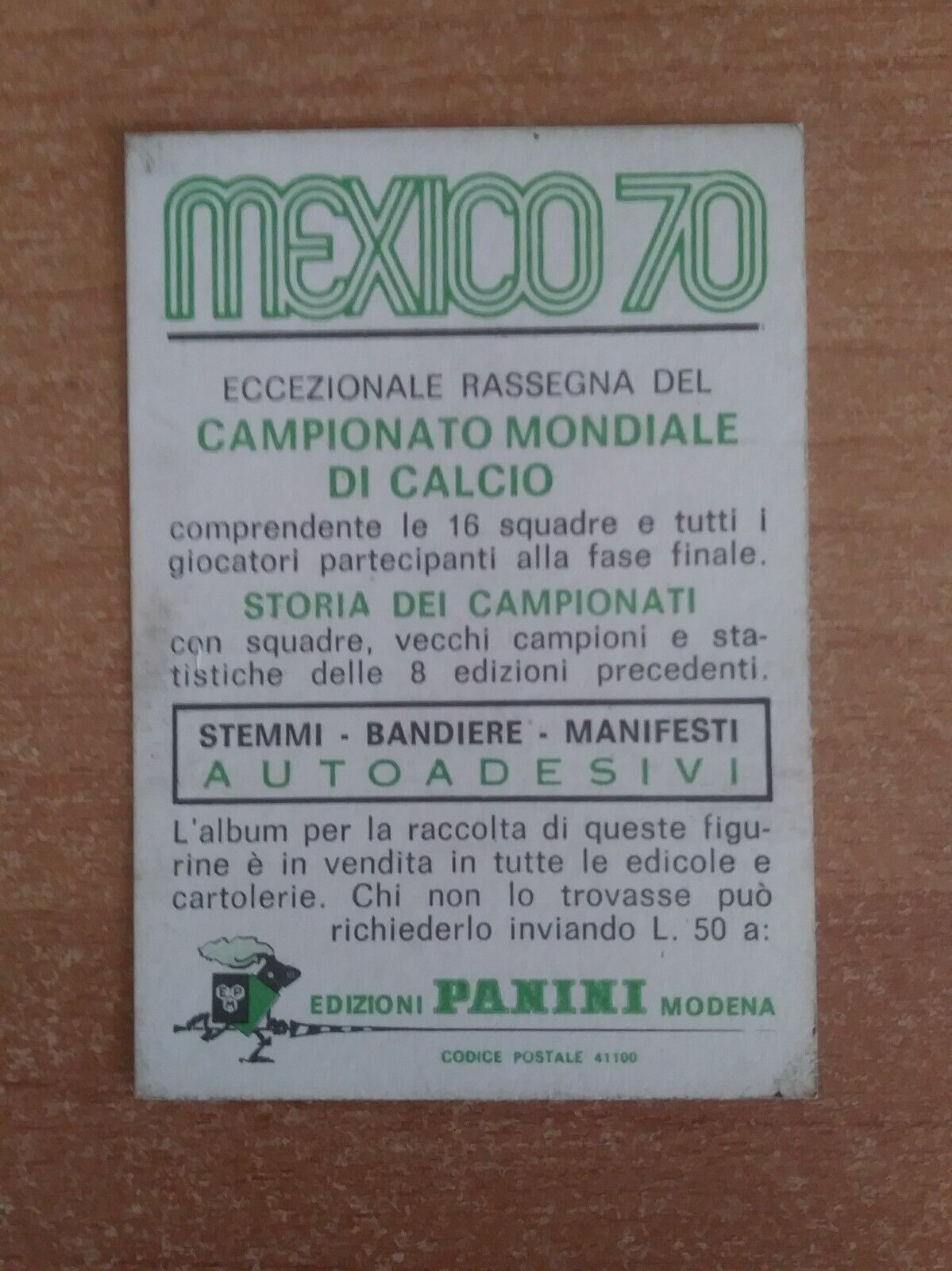 FIGURINE CALCIATORI PANINI MEXICO 70 SCEGLI DAL MENU A TENDINA