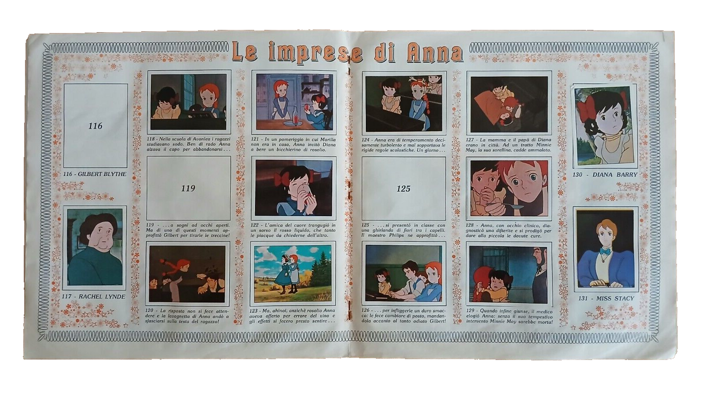 ALBUM PANINI ANNA DAI CAPELLI ROSSI 1980
