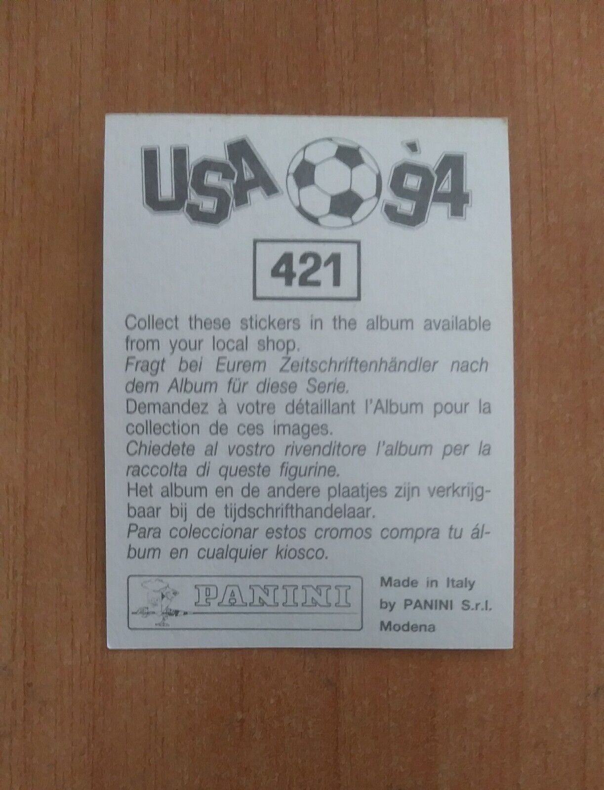 FIGURINE CALCIATORI PANINI USA 94 (N. 266-440) SCEGLI DAL MENU A TENDINA