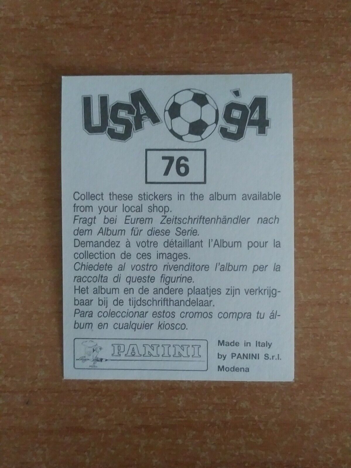 FIGURINE CALCIATORI PANINI USA 94 (N. 1-259) SCEGLI DAL MENU A TENDINA