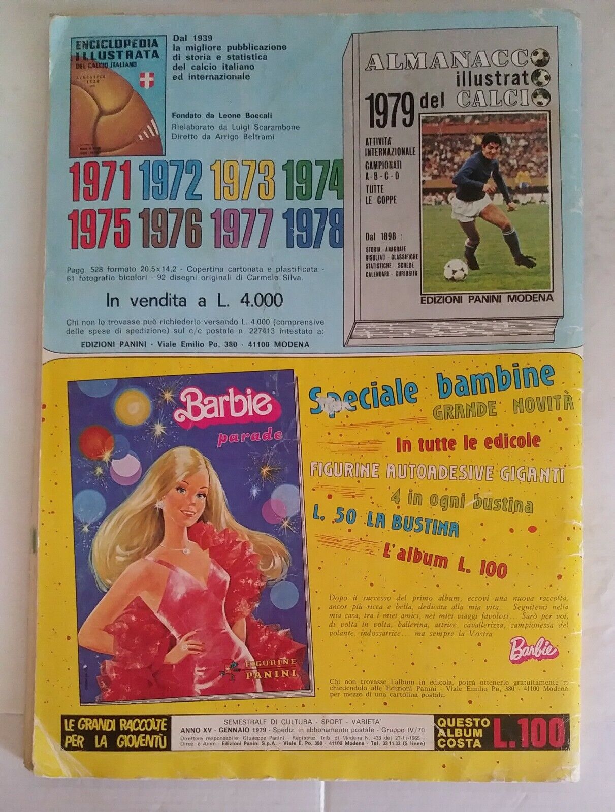 ALBUM CALCIATORI PANINI 1978-79 DA RECUPERO