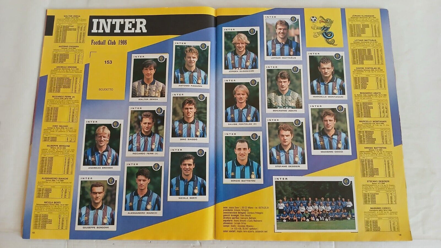 ALBUM CALCIATORI PANINI 1991-92