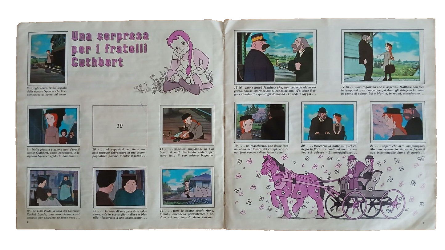 ALBUM PANINI ANNA DAI CAPELLI ROSSI 1980