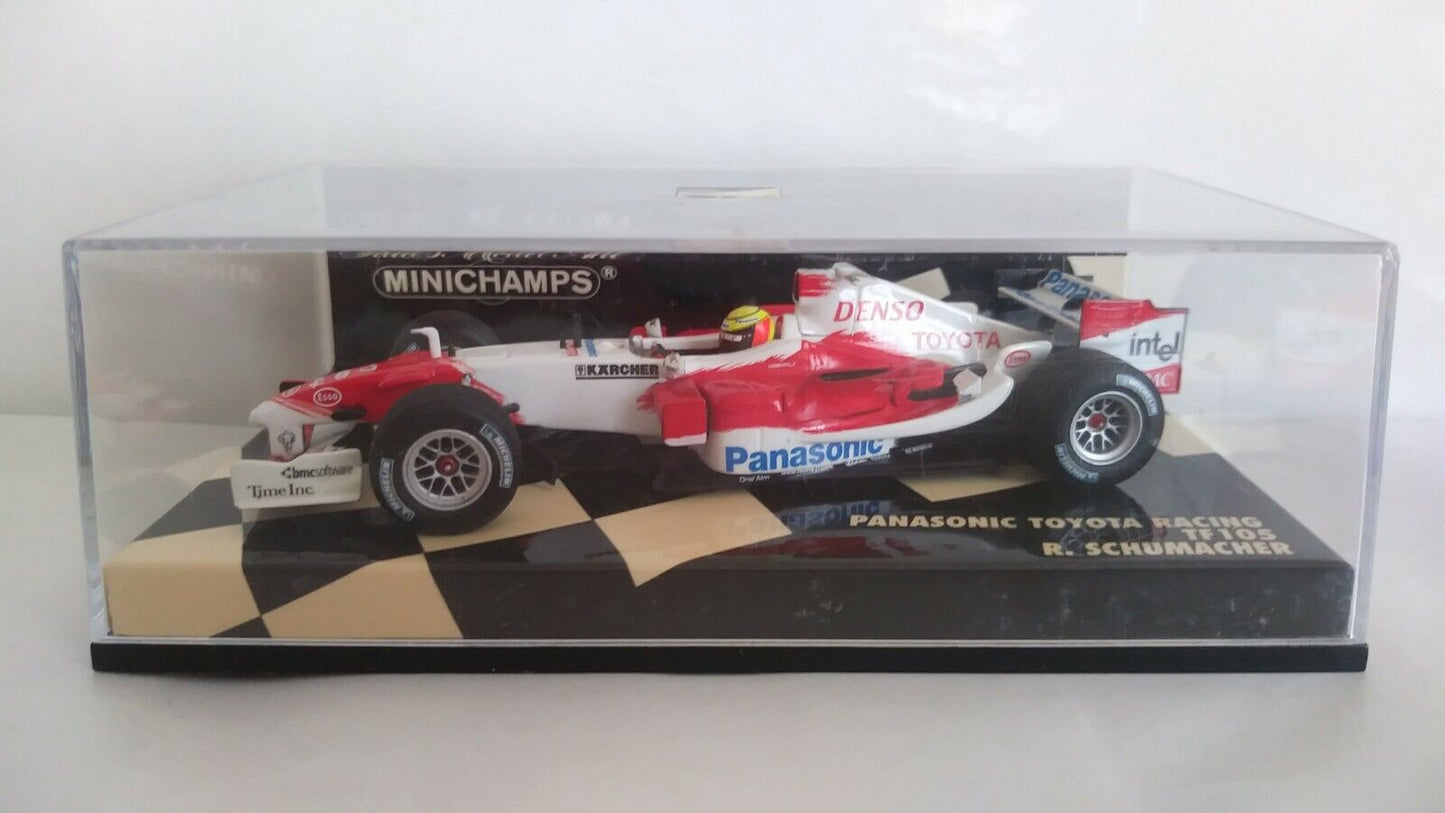 PANASONIC TOYOTA RACING TF 105 R. SCHUMACHER MINICHAMPS SCALA 1/43