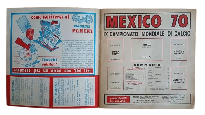 ALBUM CALCIATORI PANINI WORLD CUP MEXICO 70 VUOTO/EMPTY