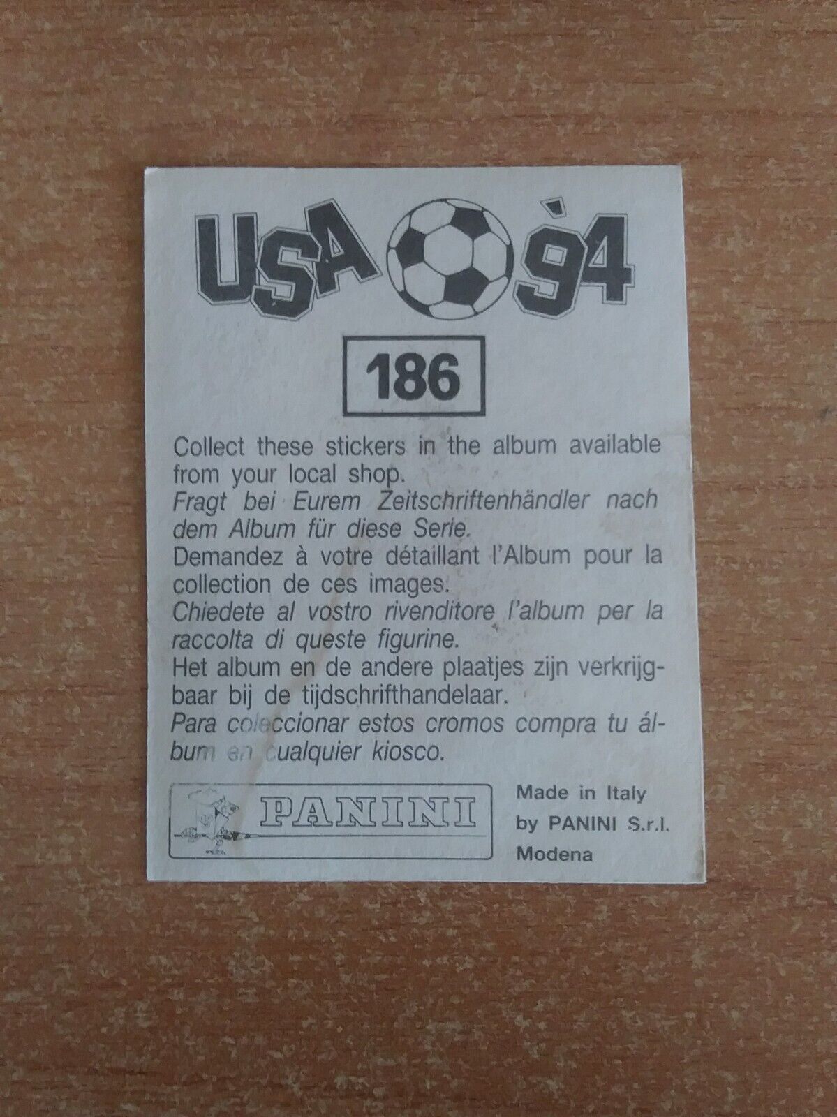 FIGURINE CALCIATORI PANINI USA 94 (N. 1-259) SCEGLI DAL MENU A TENDINA