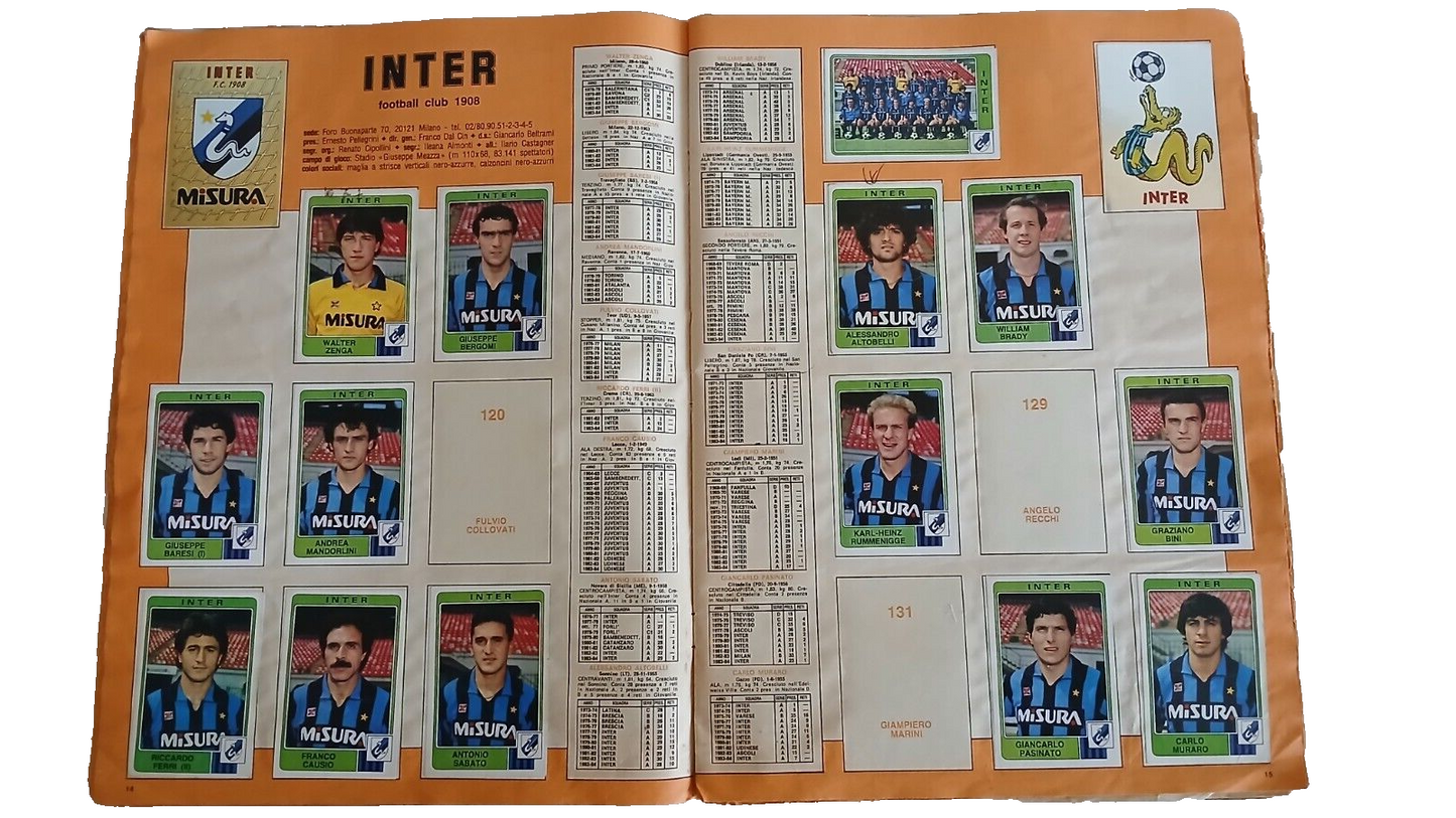 ALBUM CALCIATORI PANINI 1984-85 DA RECUPERO