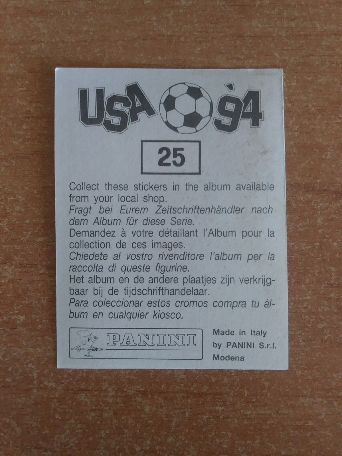 FIGURINE CALCIATORI PANINI USA 94 (N. 1-259) SCEGLI DAL MENU A TENDINA