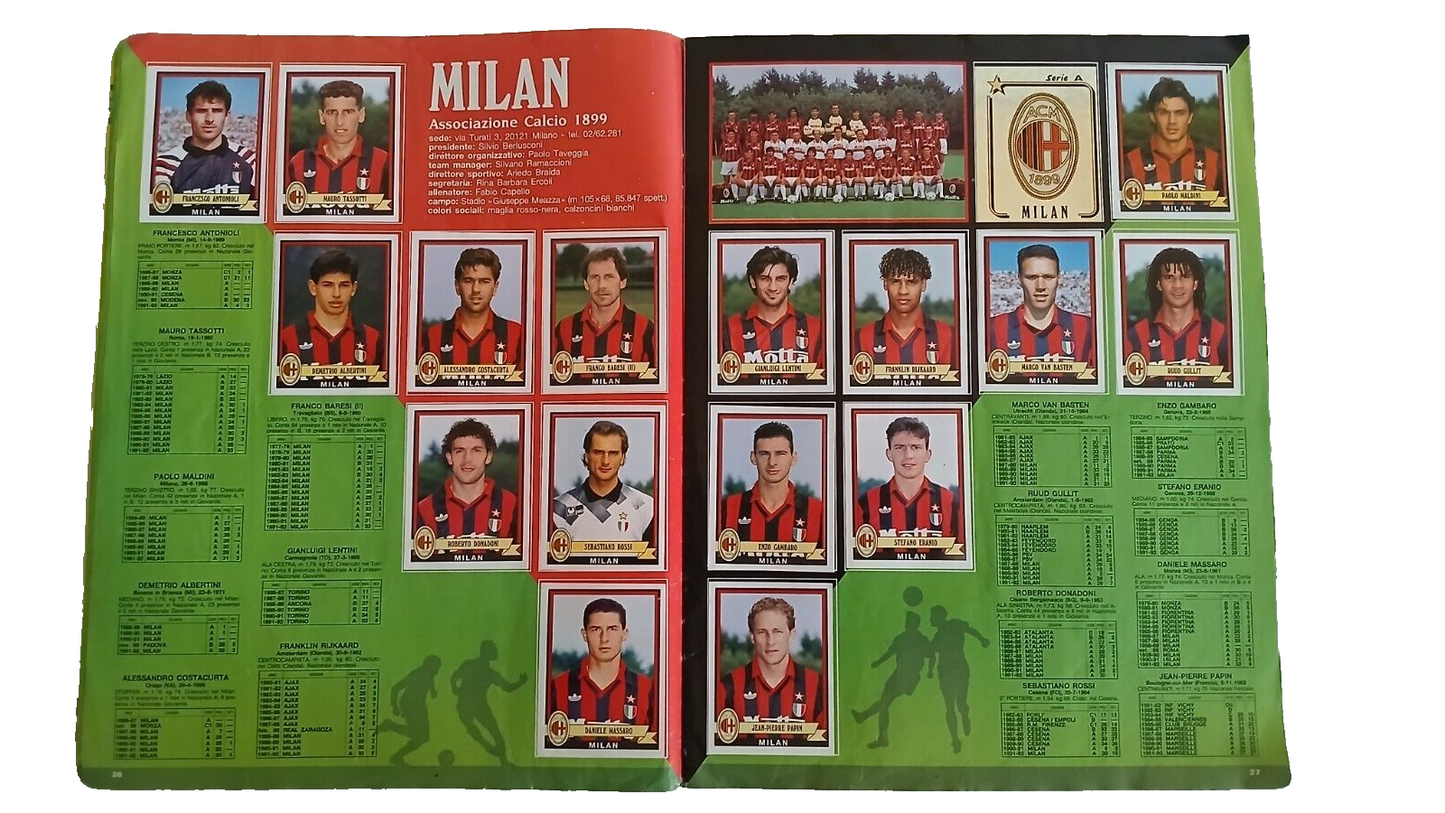 ALBUM CALCIATORI PANINI 1992-93 COMPLETO/FULL