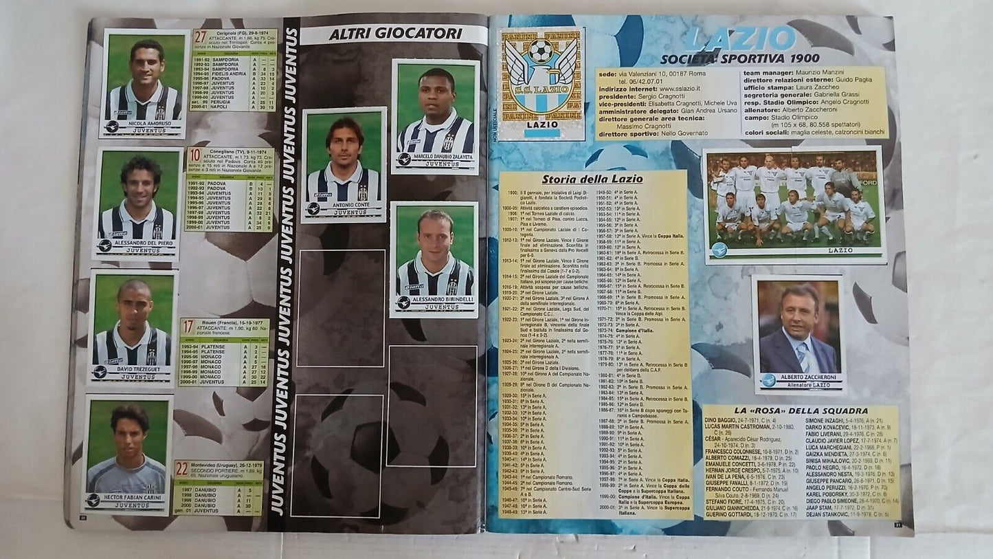 ALBUM CALCIATORI PANINI 2001-02