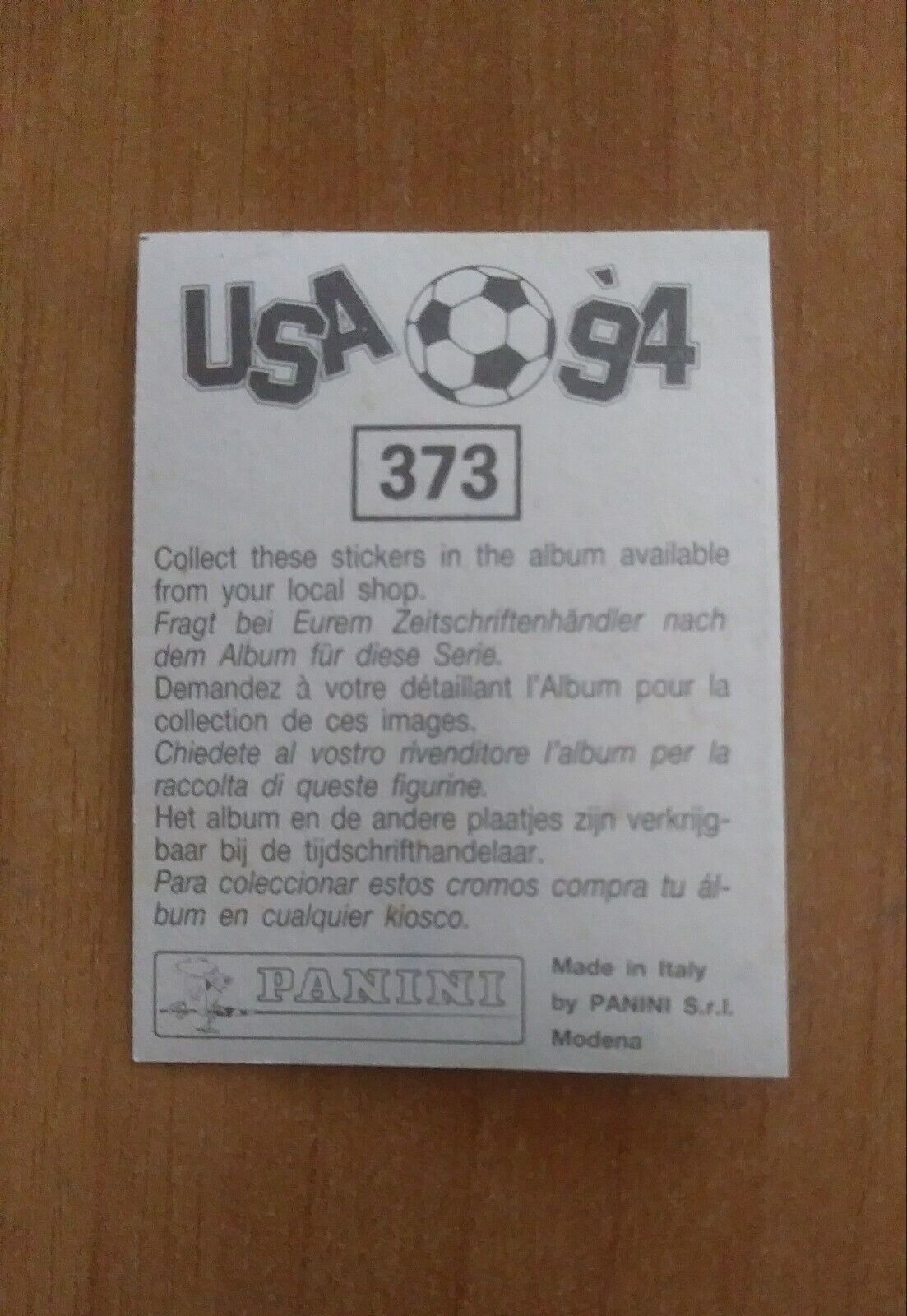 FIGURINE CALCIATORI PANINI USA 94 (N. 266-440) SCEGLI DAL MENU A TENDINA